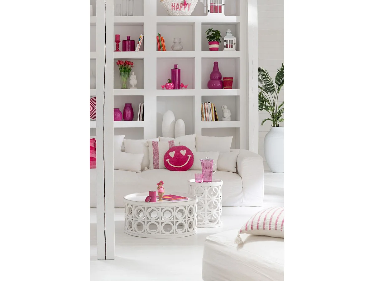 Vase Bouteille en Verre "Ricot" 75cm Rose