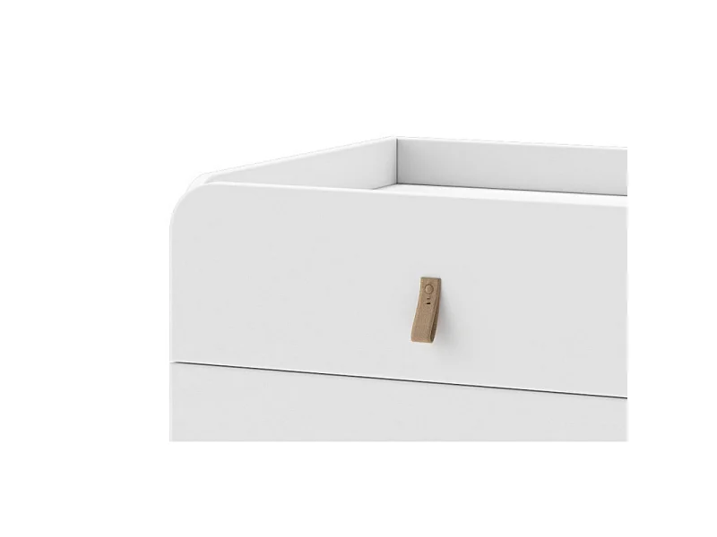Commode Design 4 Tiroirs Blanche Dessus Crédence Pieds Métal L 90 H 81 P 45.5 cm