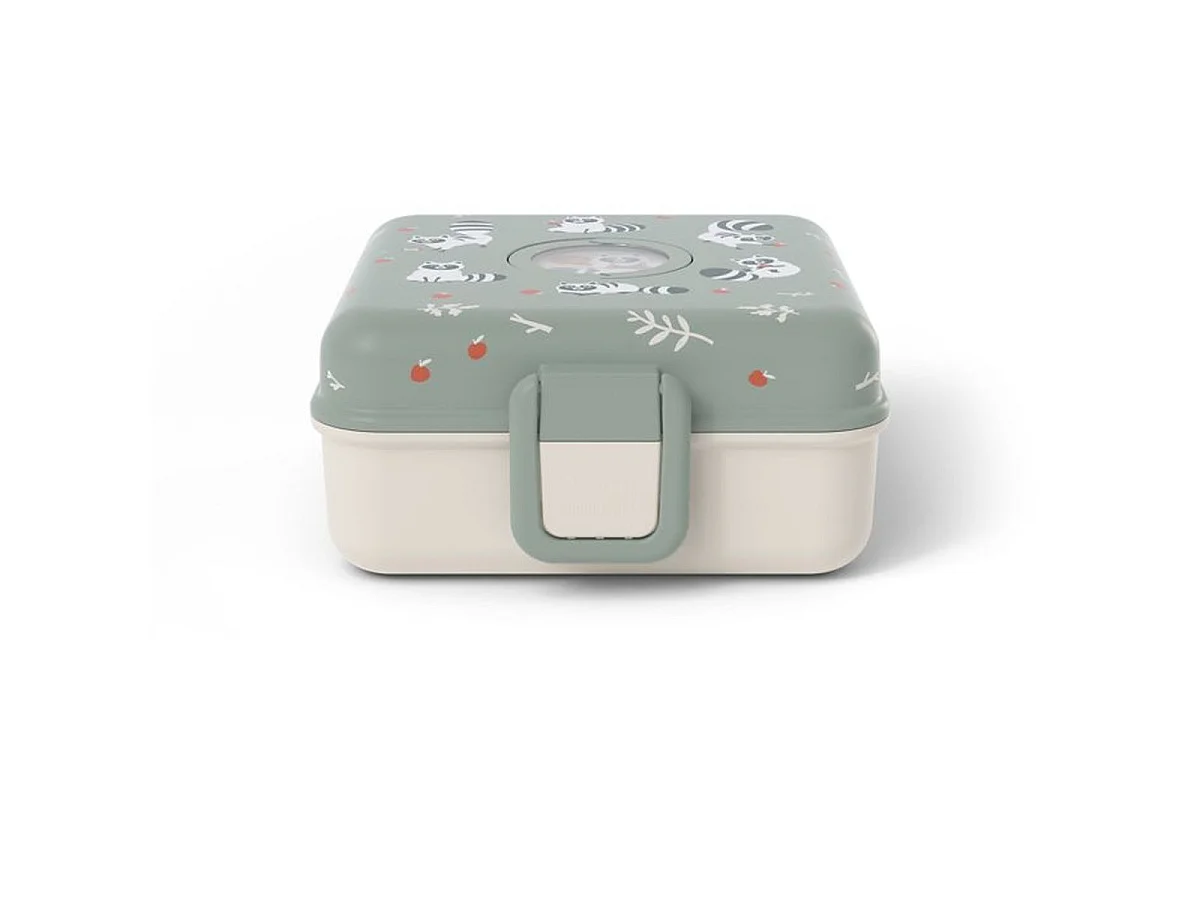 MONBENTO Snacky Raccoon — Boîte à sandwich enfant 850 ml avec couverts intégrés