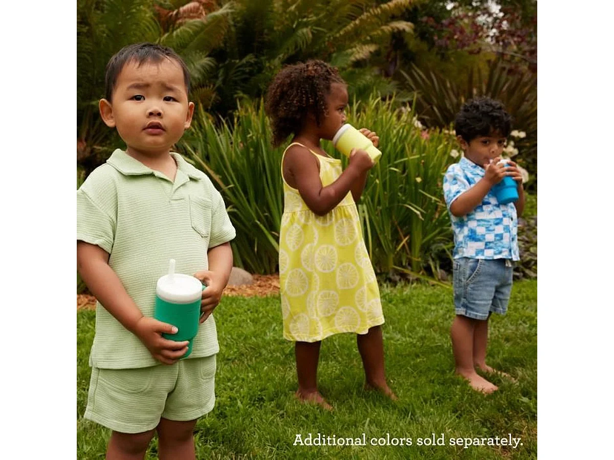 INFANTINO Ma Première Tasse d'Apprentissage en Silicone 270 ml - Vert sapin
