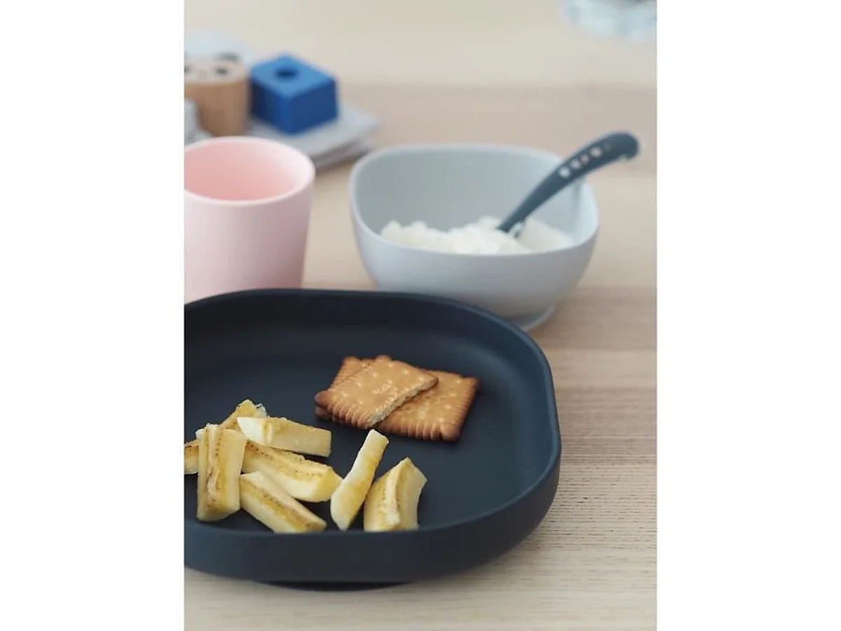 Coffret repas silicone BEABA Night Blue 4 pièces avec ventouses — dès 4 mois