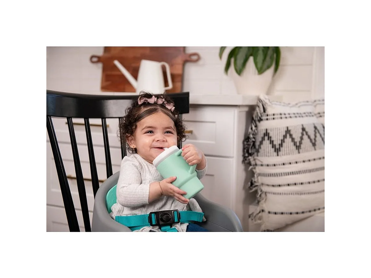 Infantino My 1st Tumbler - Gobelet d'apprentissage en silicone 255 ml (Cool Mint)