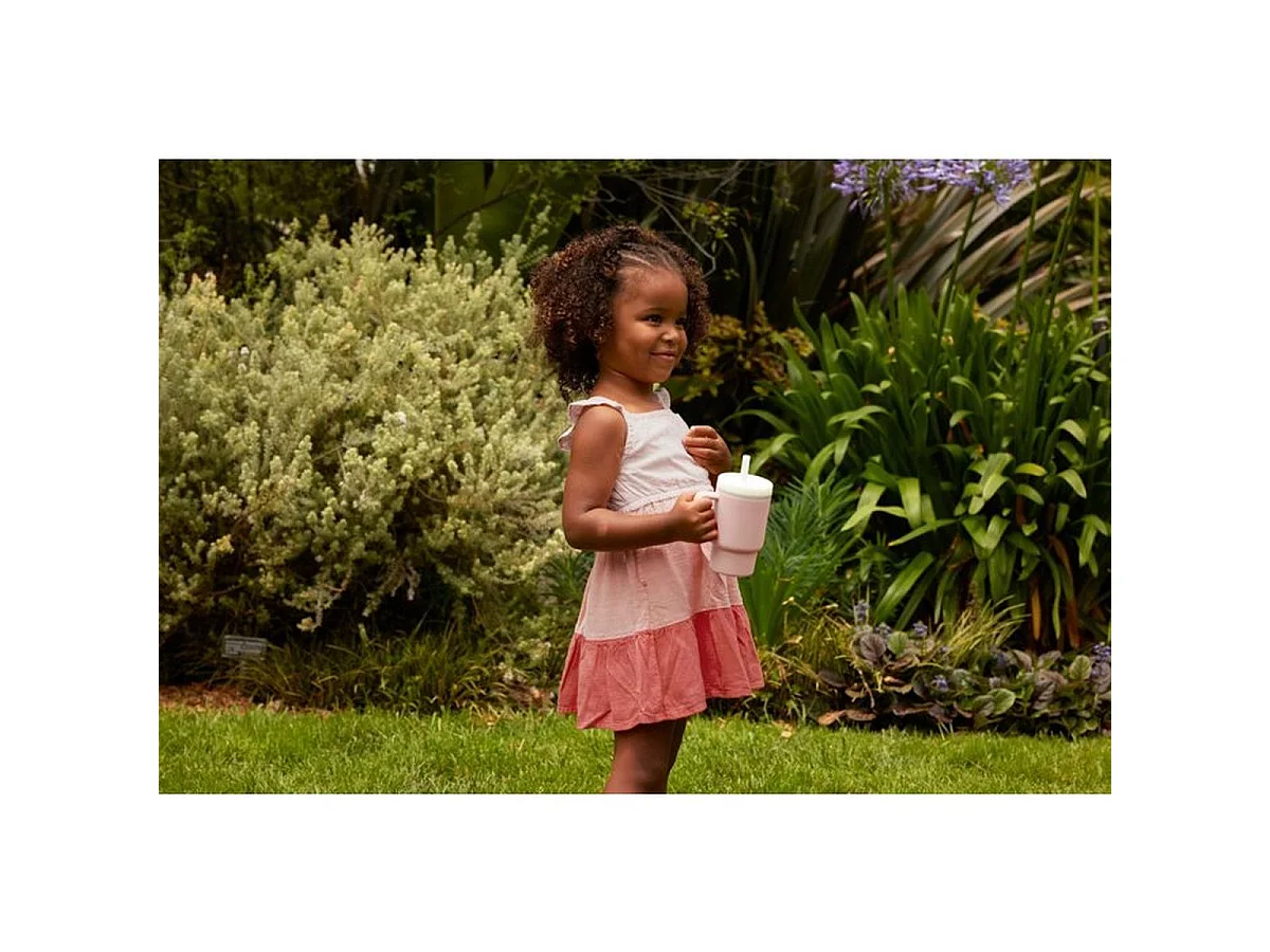 Infantino Tasse d'Apprentissage en Silicone 255 ml « Pirouette » avec Paille et Poignée
