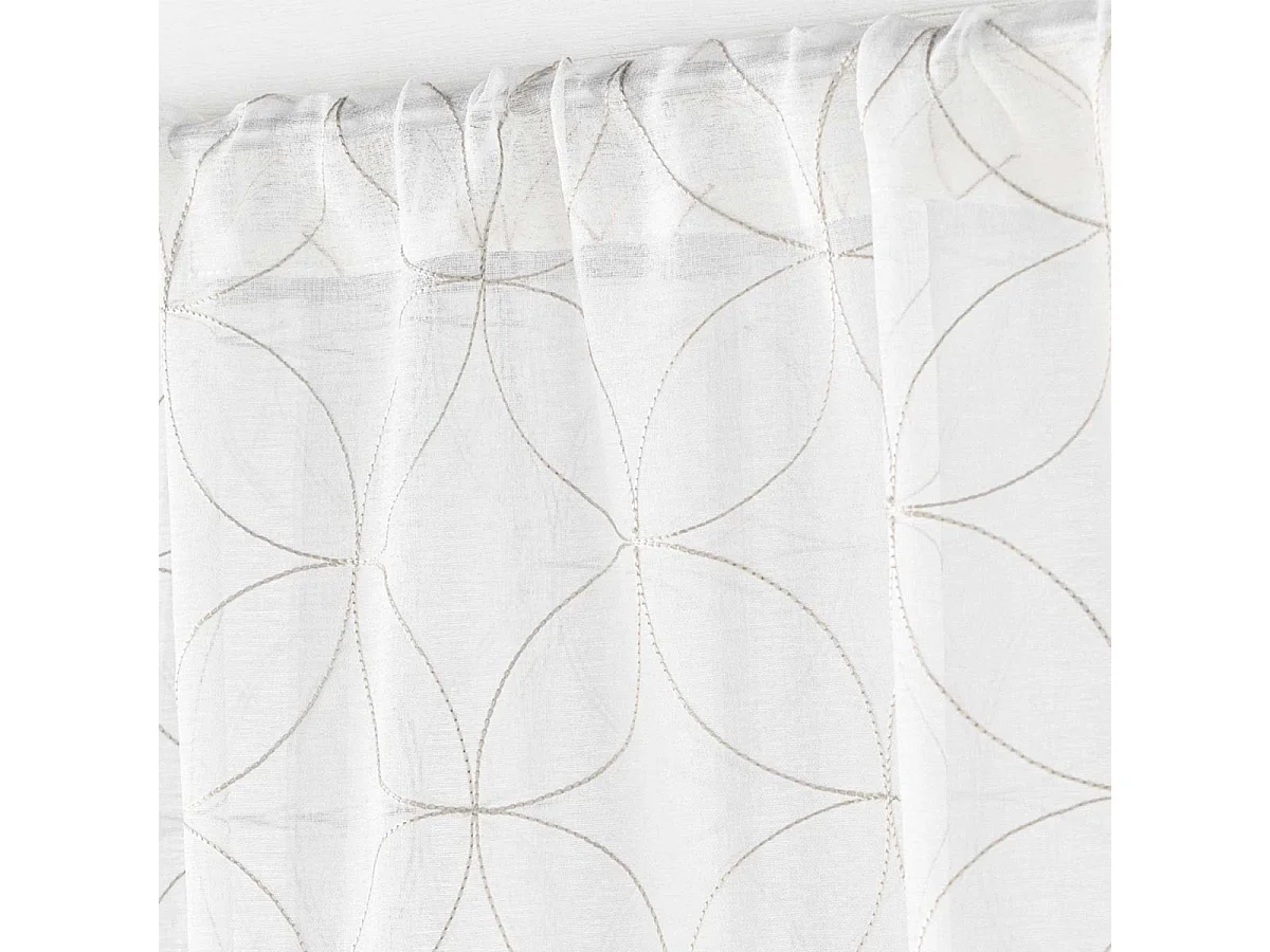 Paire de Voilages Passe-Tringle "Olympia" 70x240cm Gris