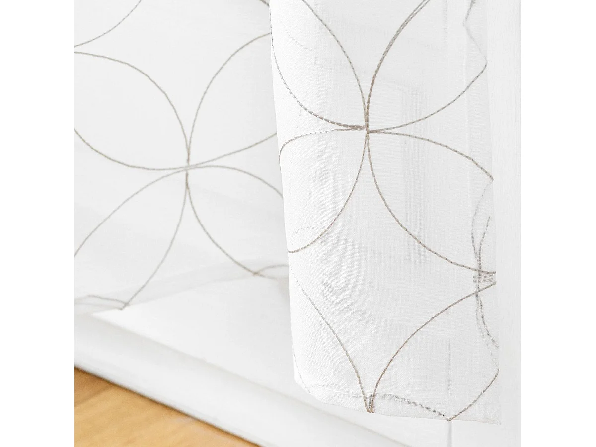 Paire de Voilages Passe-Tringle "Olympia" 70x240cm Gris