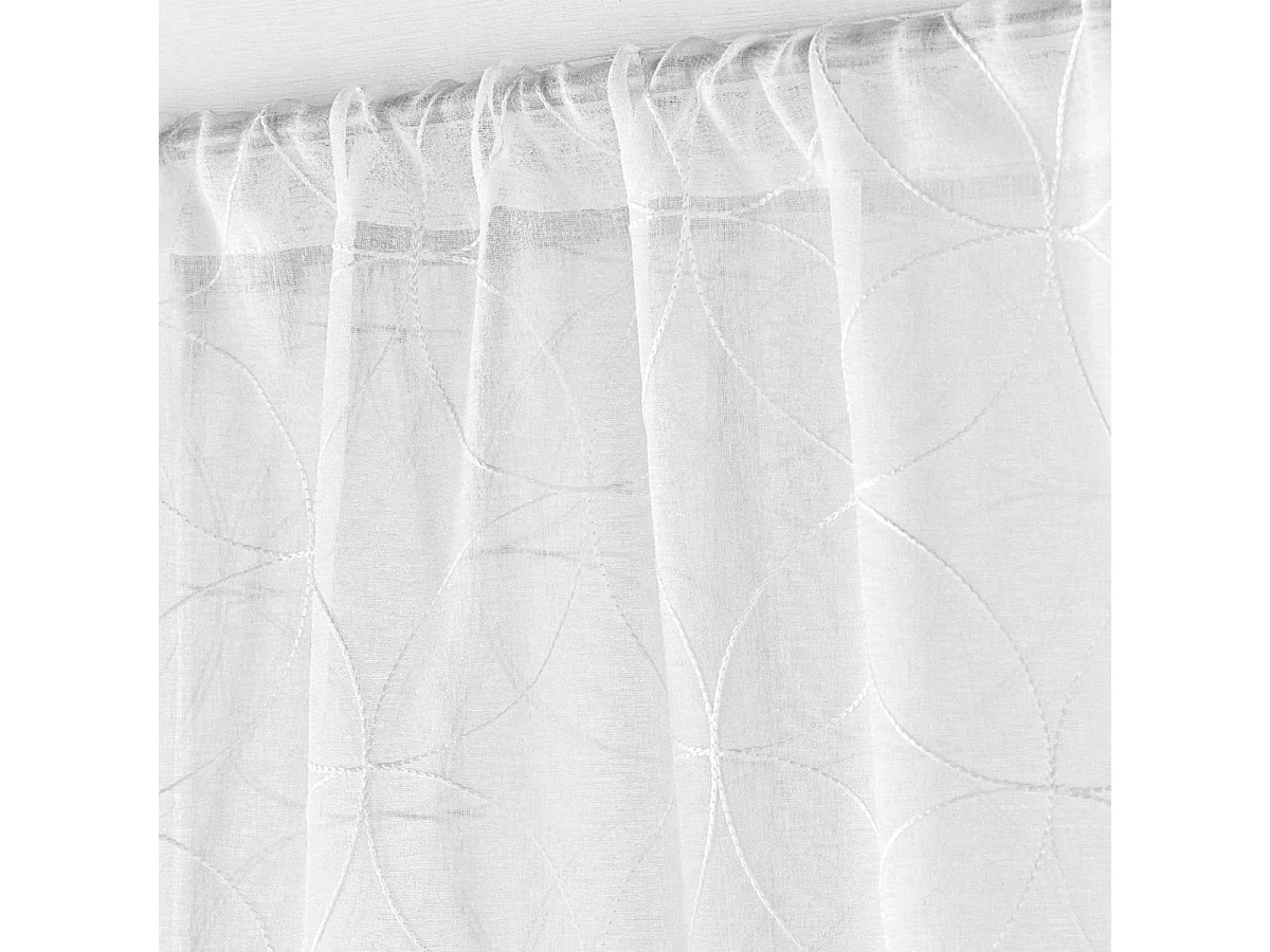 Paire de Voilages Passe-Tringle "Olympia" 70x240cm Blanc