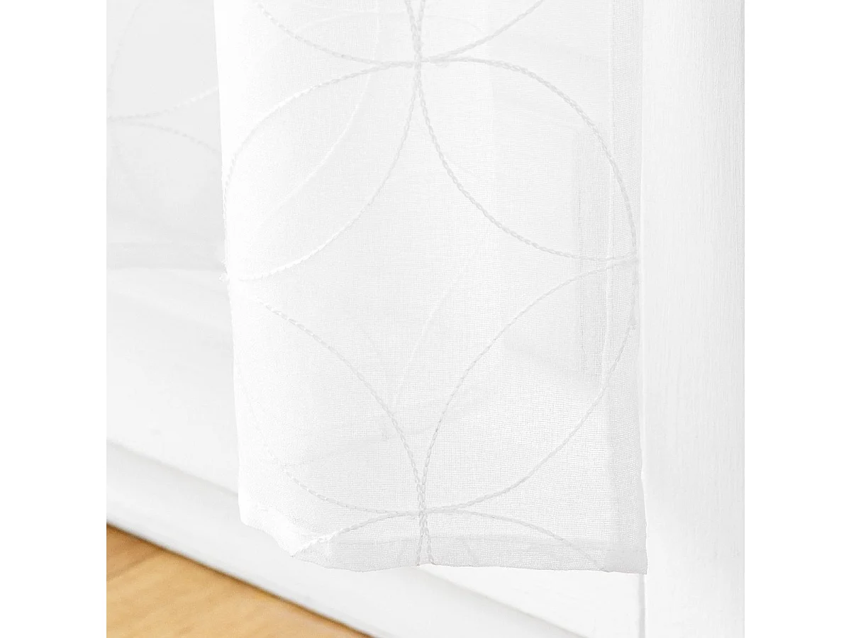 Paire de Voilages Passe-Tringle "Olympia" 70x240cm Blanc