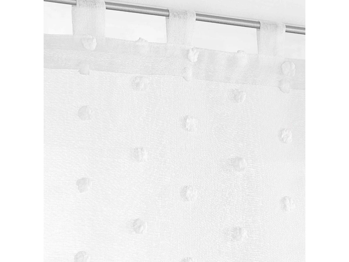 Paire de Voilages à Passants "Pompinou" 60x120cm Blanc