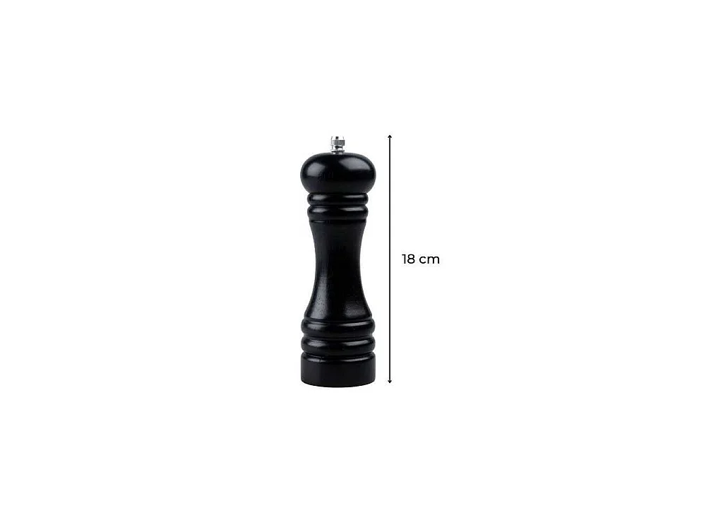 Fackelmann Profesional - Ensemble de 2 moulins manuels à poivre 18 cm noir