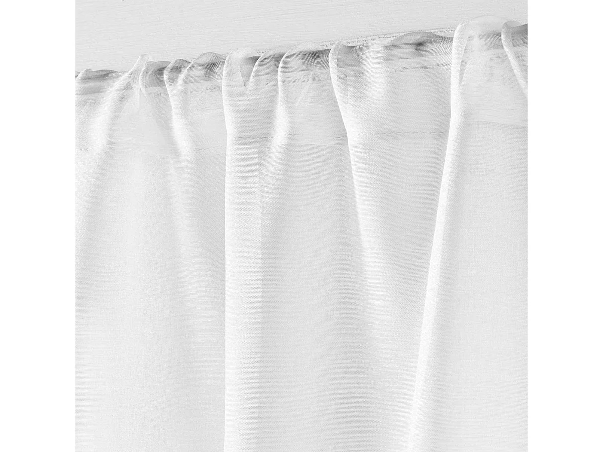 Voilage Passe-Tringle "Lisséa" 90x200cm Blanc