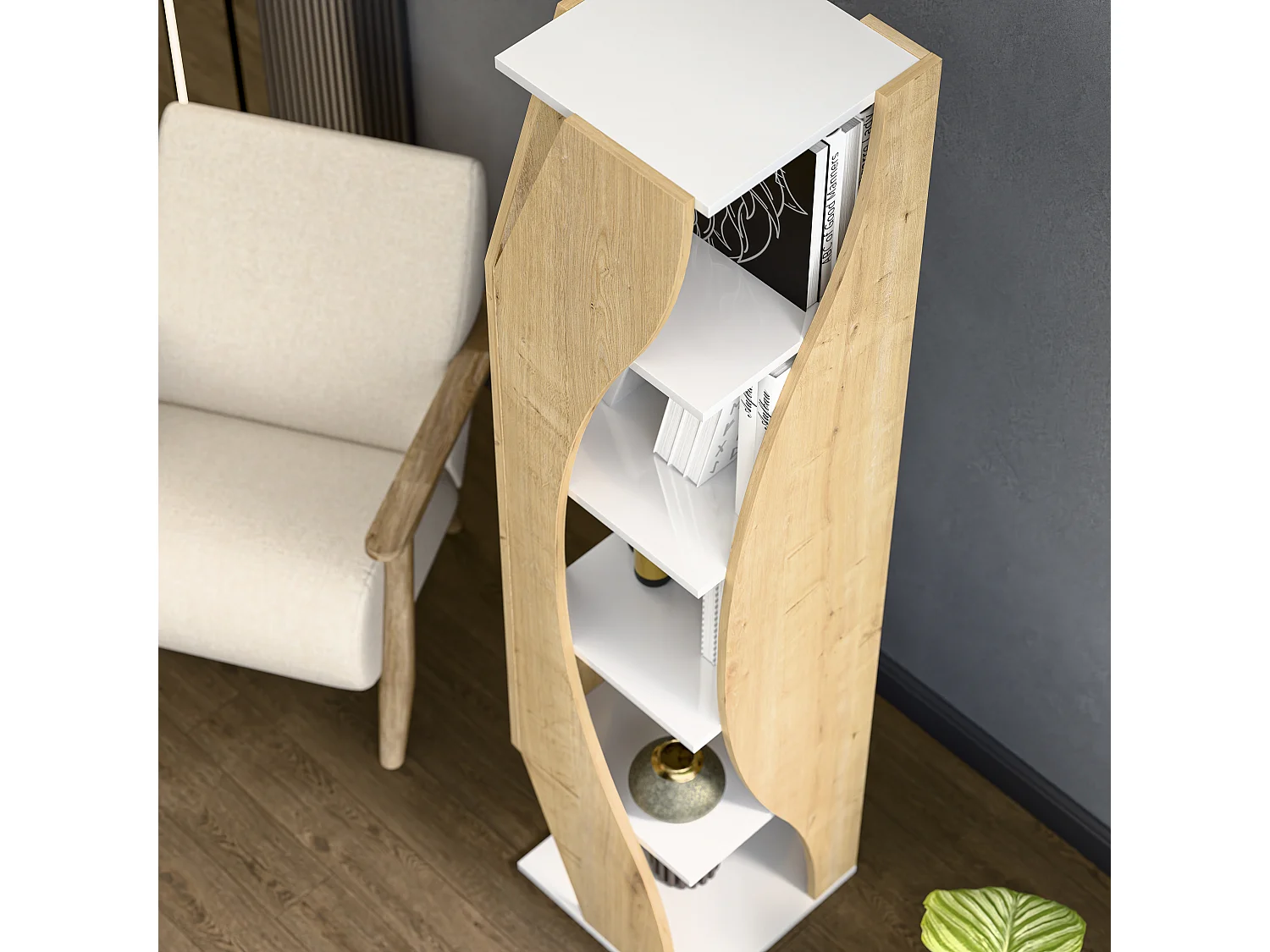 Reva Bookshelf Sapphire Oak