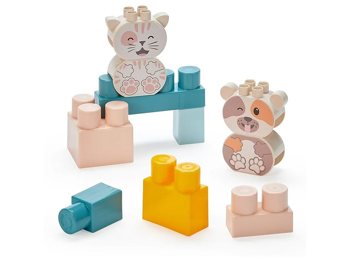 ECOIFFIER Rolly Briques BB Abrick – Coffret 40 briques multicolores avec chariot