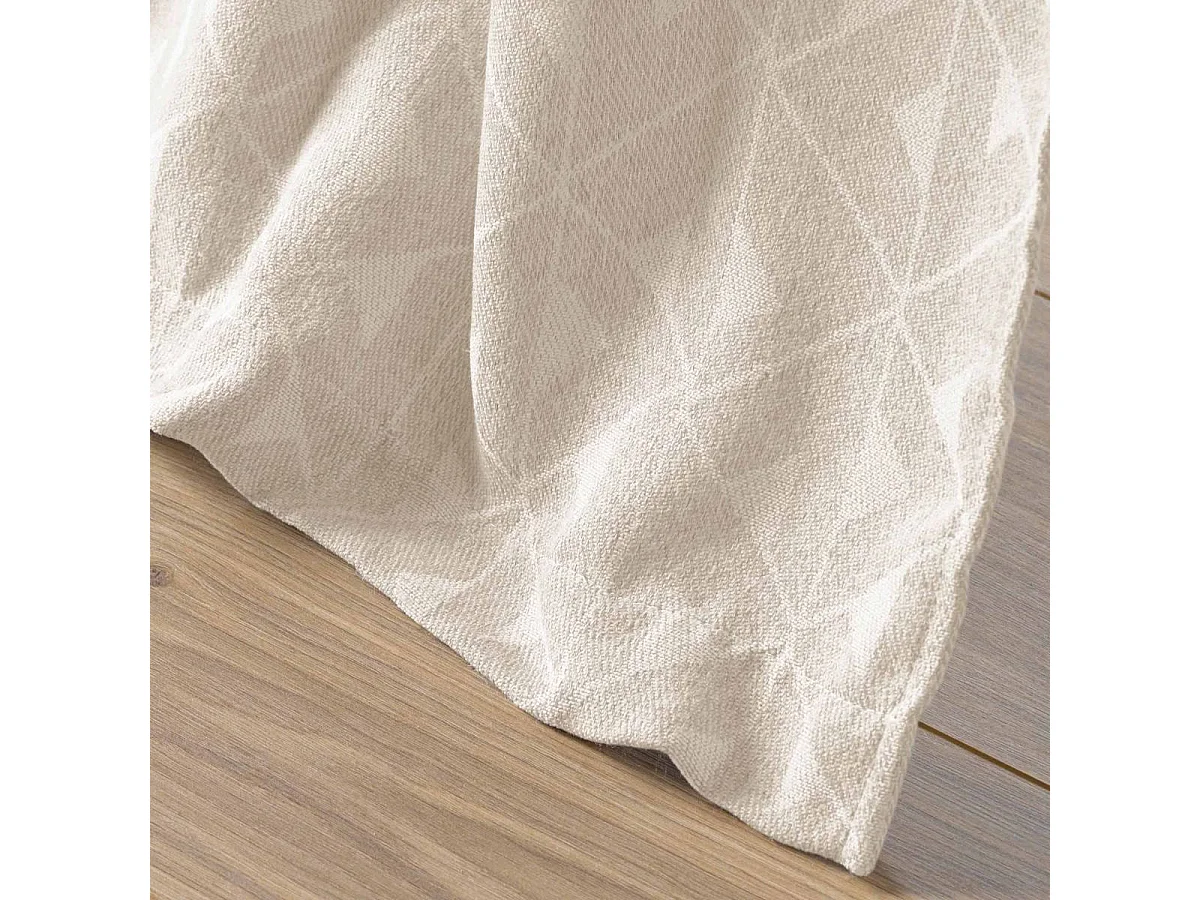 Rideau à Œillets Jacquard "Gallena" 140x260cm Naturel