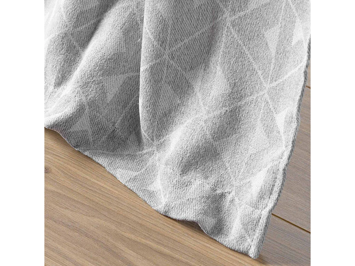 Rideau à Œillets Jacquard "Gallena" 140x260cm Gris