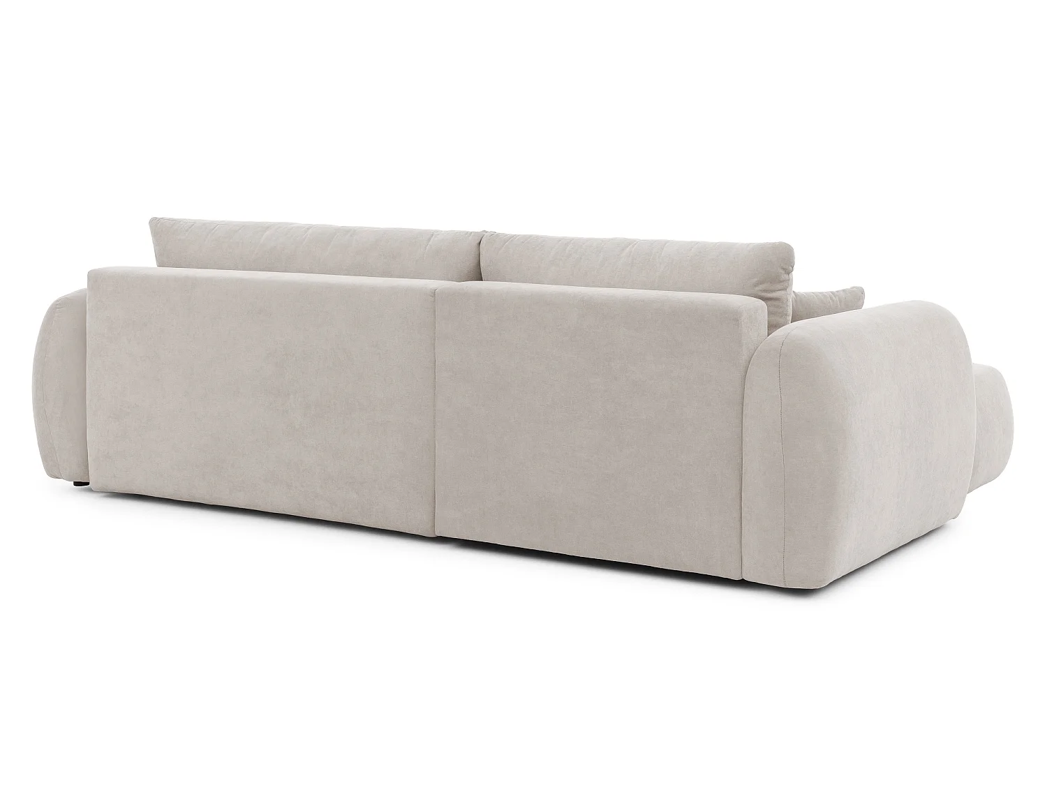 Canapé d’angle avec fonction couchage en tissu tissé LORETTO