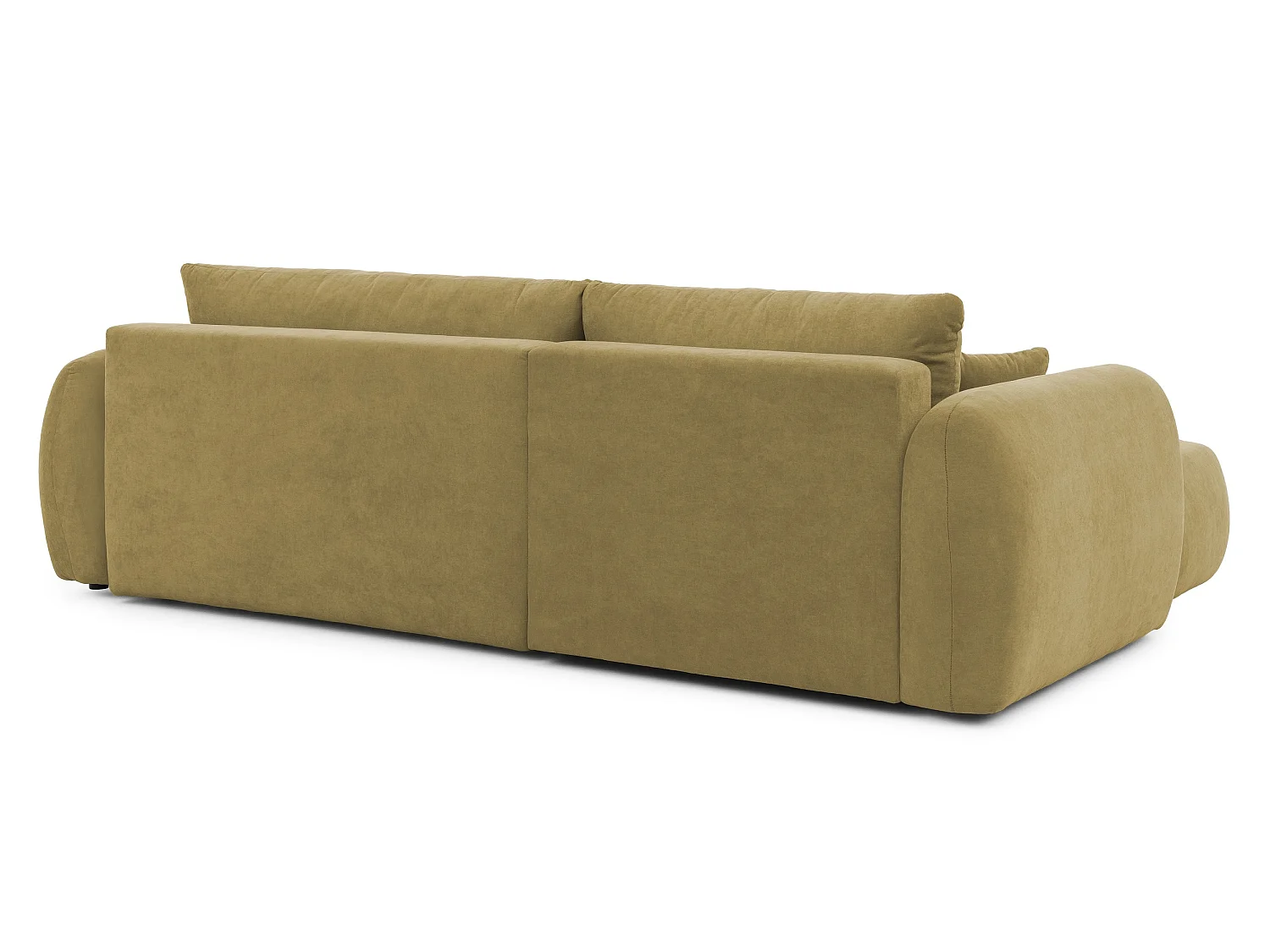 Canapé d’angle avec fonction couchage en tissu tissé LORETTO