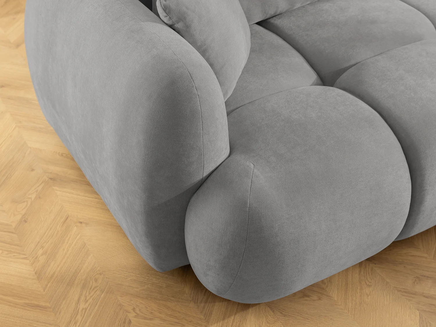Canapé d’angle avec fonction couchage en tissu tissé LORETTO