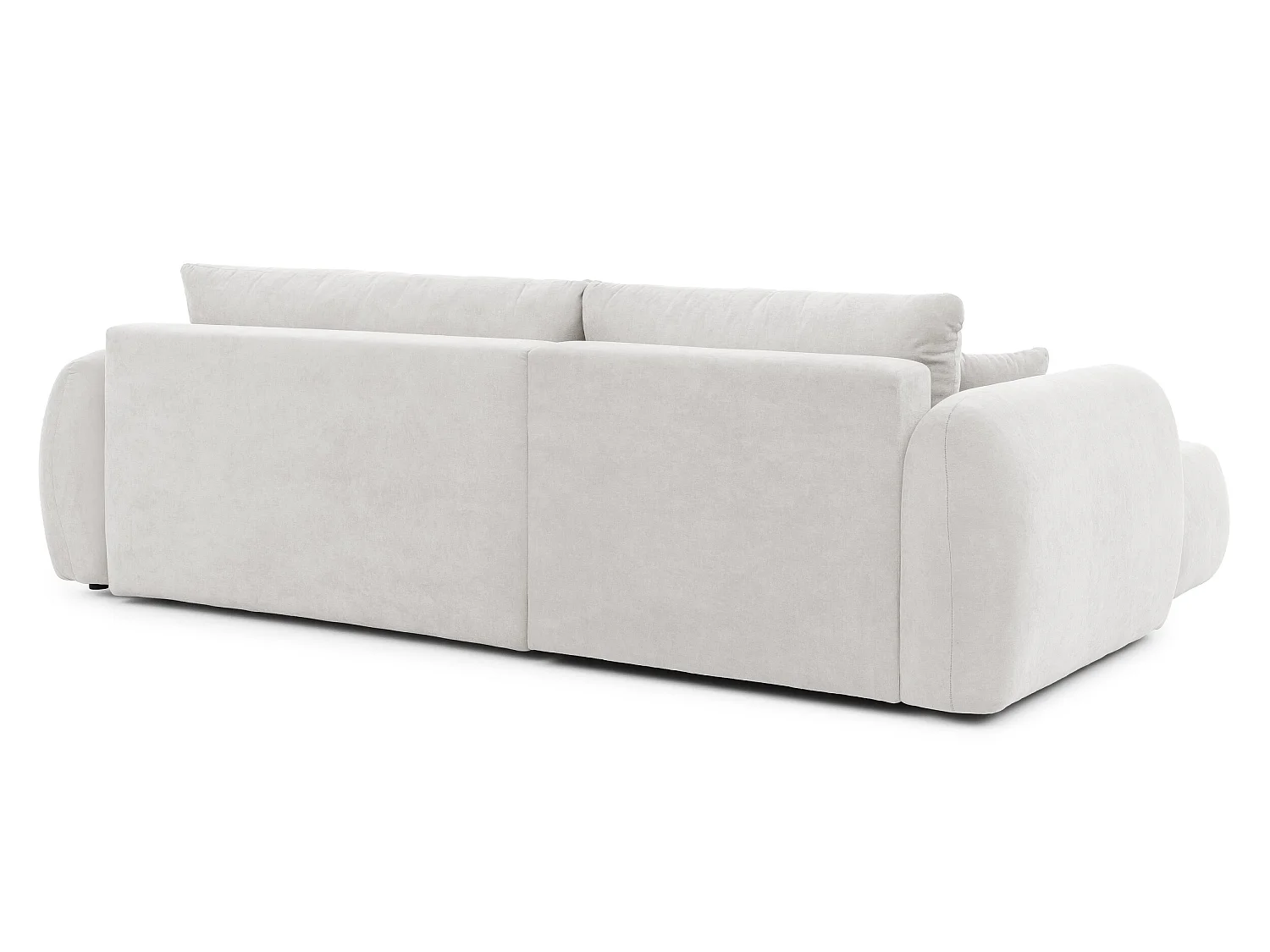 Canapé d’angle avec fonction couchage en tissu tissé LORETTO