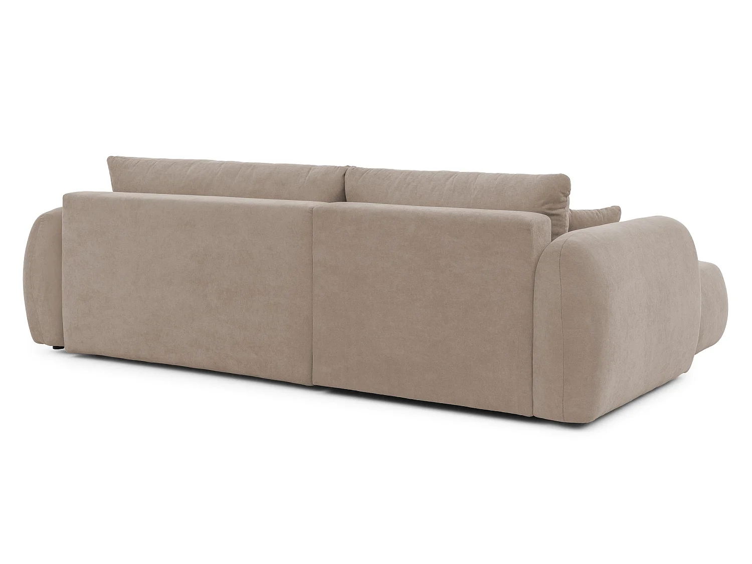 Canapé d’angle avec fonction couchage en tissu tissé LORETTO