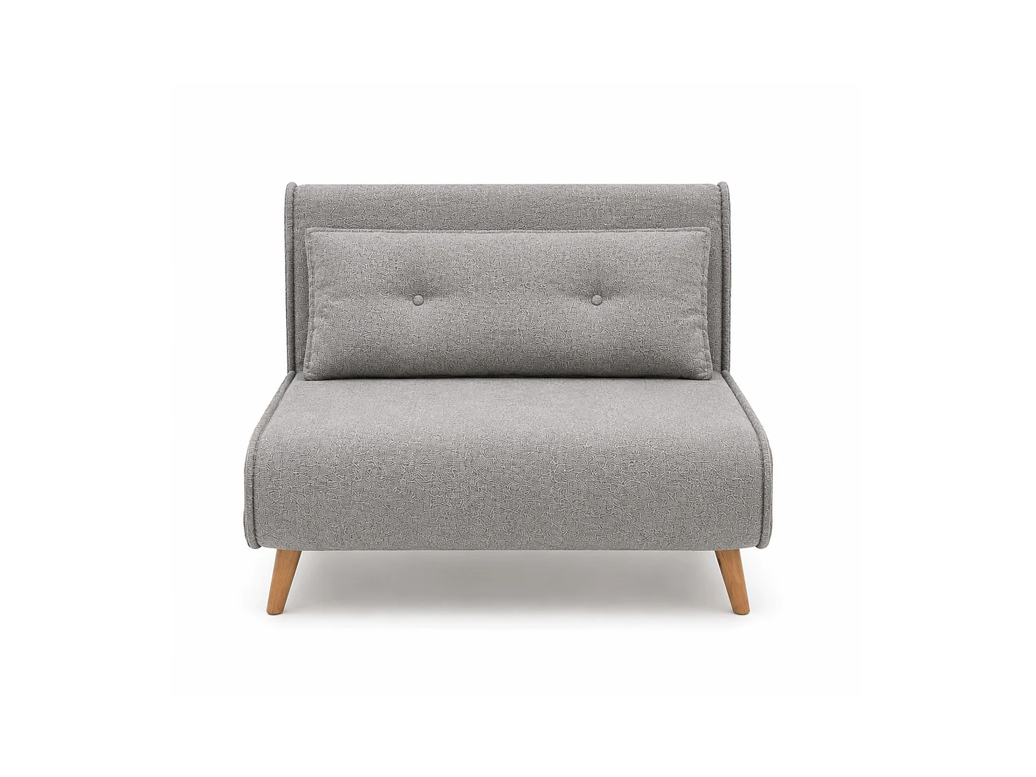 Sofá cama de 82x120x81-192 cm de 2 plazas con 4 patas de madera en color gris Pegaso