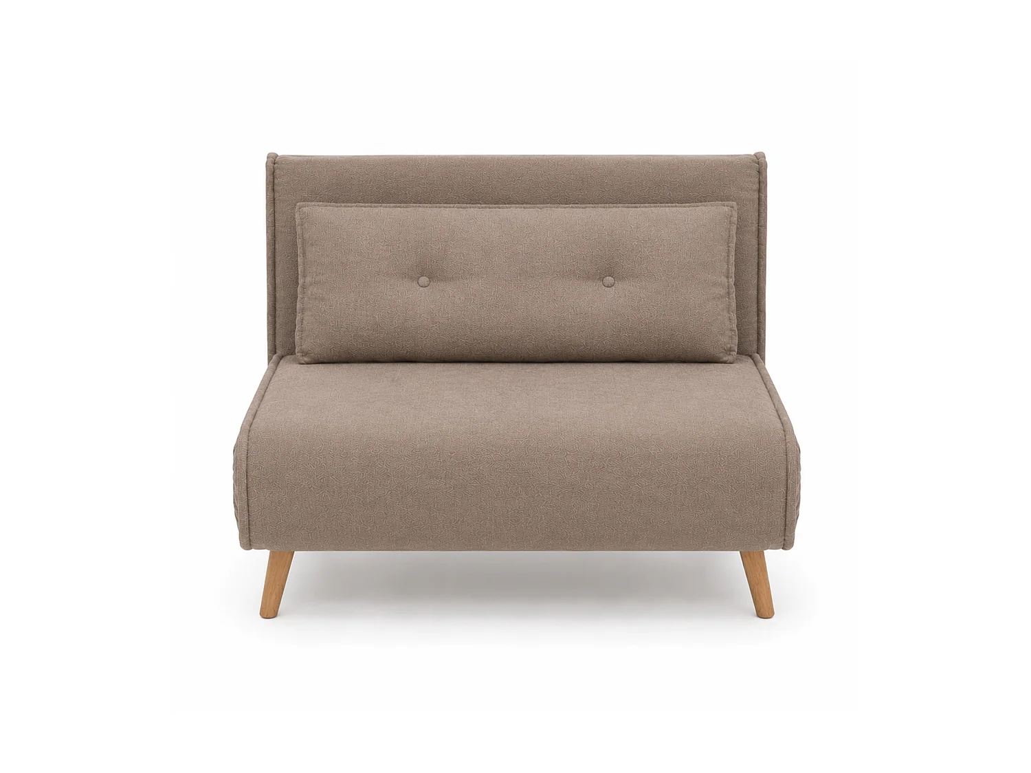 Sofá cama de 82x120x81-192 cm de 2 plazas con 4 patas de madera en color beige Pegaso