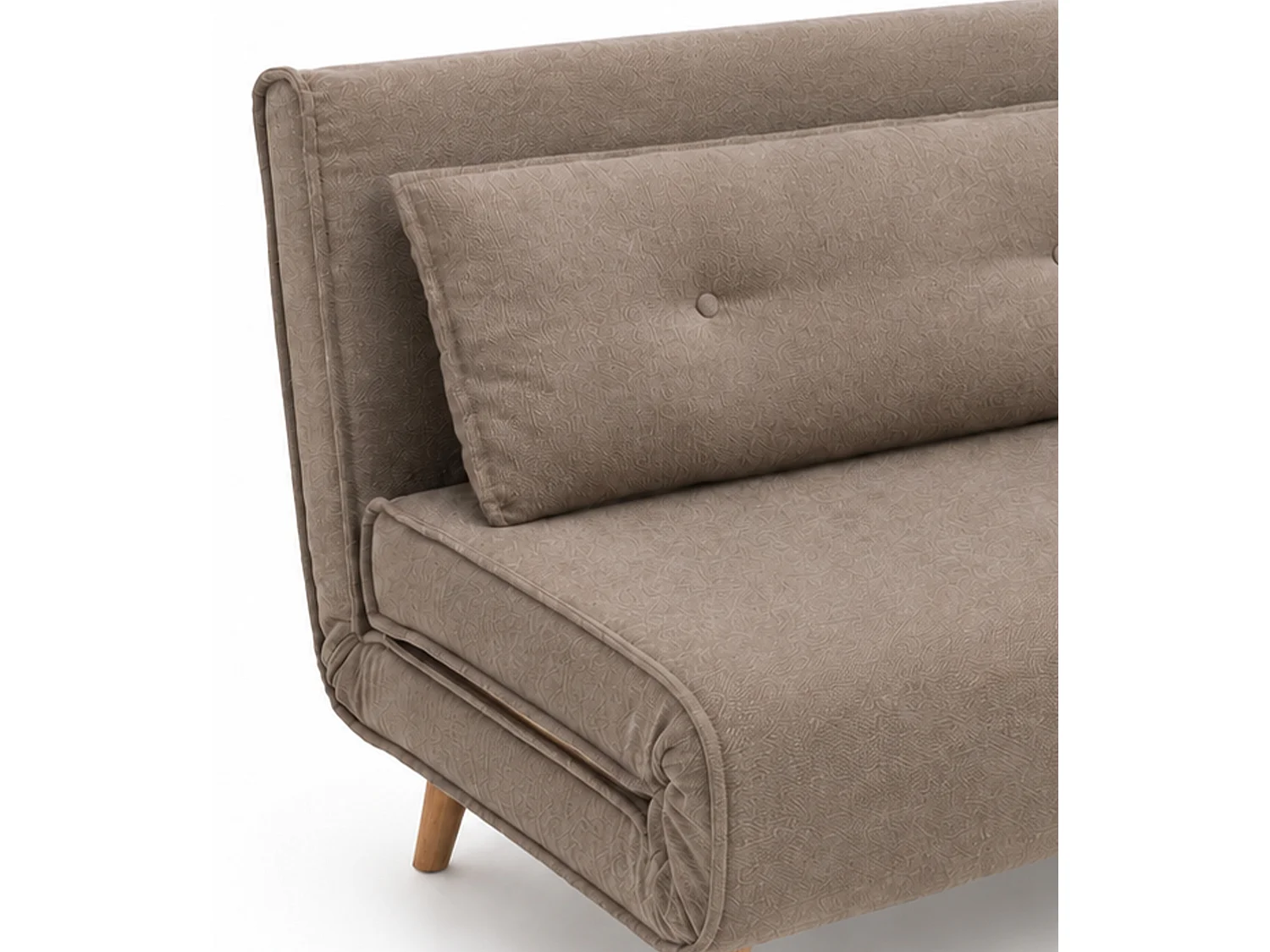 Sofá cama de 82x120x81-192 cm de 2 plazas con 4 patas de madera en color beige Pegaso