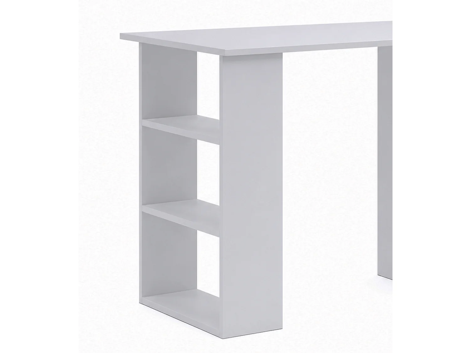 Mesa de escritorio de 72x120x49 cm de melamina con 3 cajones en color blanco Deski