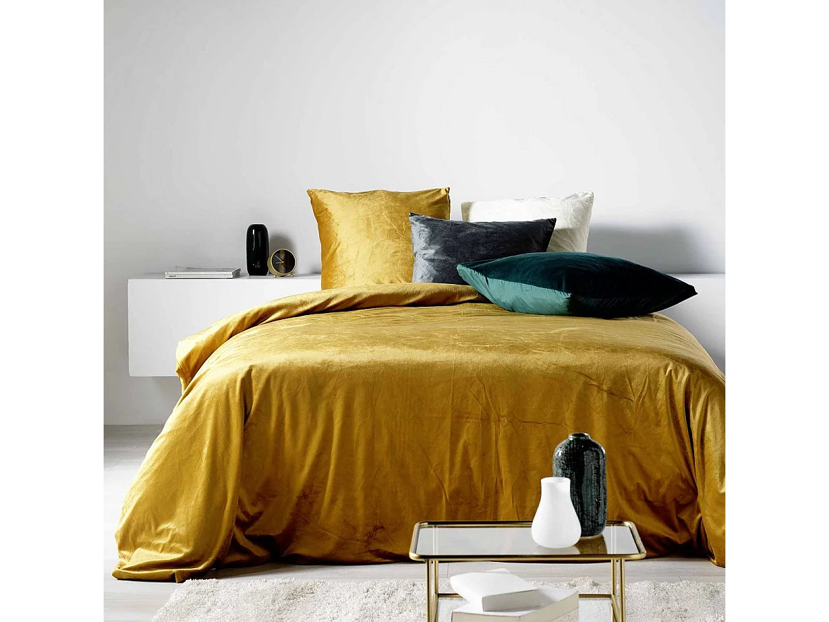 Parure de Lit 3 Pièces "Velina" 240x220cm Ocre