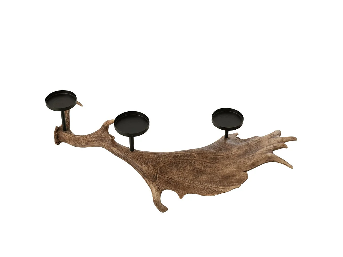 Chandelier Branche en Résine "Antlers" 62cm Marron