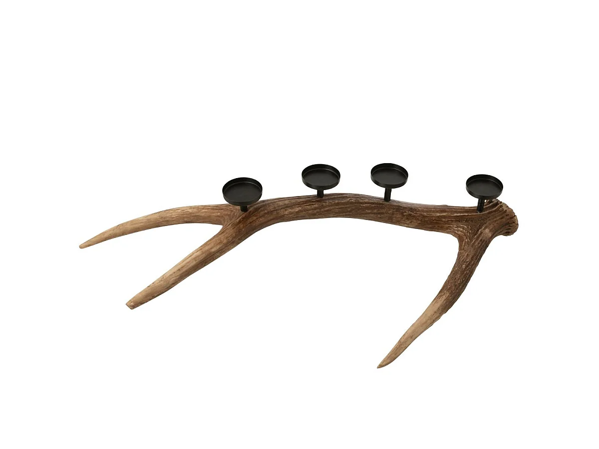 Chandelier Branche en Résine "Antlers" 65cm Marron