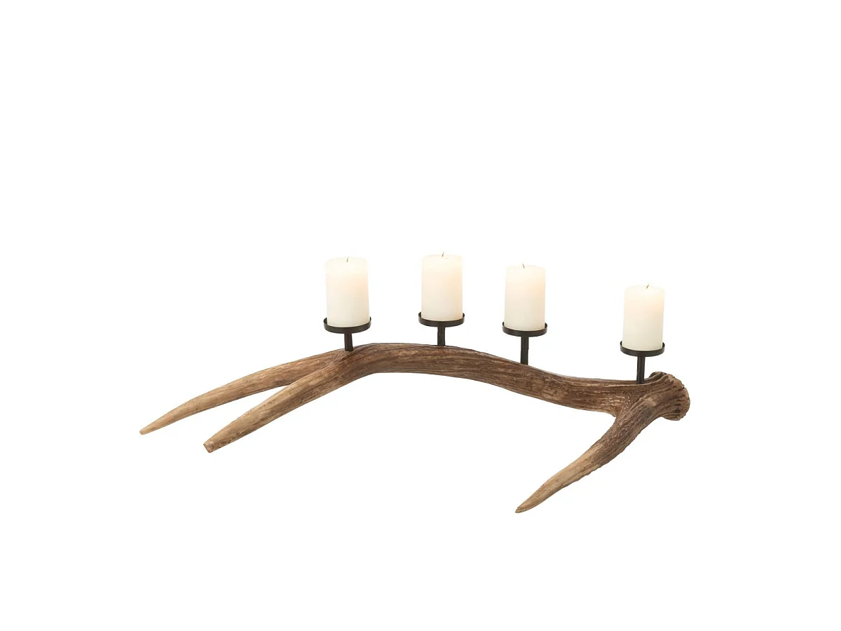 Chandelier Branche en Résine "Antlers" 65cm Marron