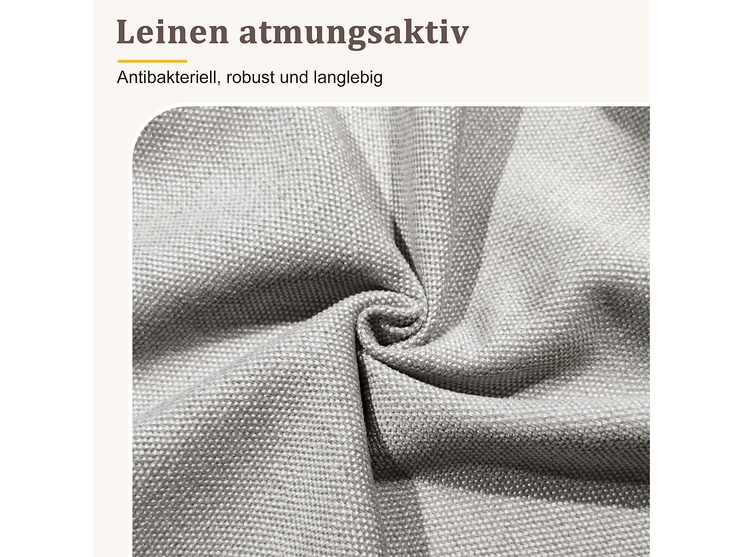 90 x 200 cm Stauraumbett mit Staufach und gestreiftem, gepolstertem Kopfteil – Leinen – Grau (Matratze nicht im Lieferumfang enthalten)