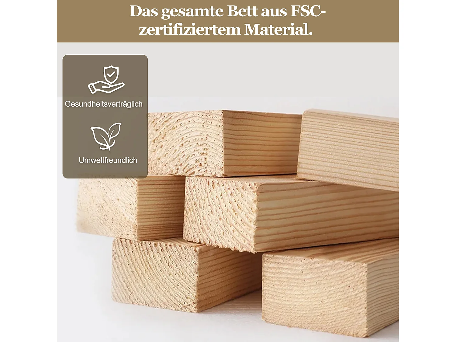 Hochbett (90 x 200 cm) in Hüttenform mit Fenster – Wendeleiter – Kiefernholz + MDF – Weiß und Natur (Matratze nicht im Lieferumfang enthalten)
