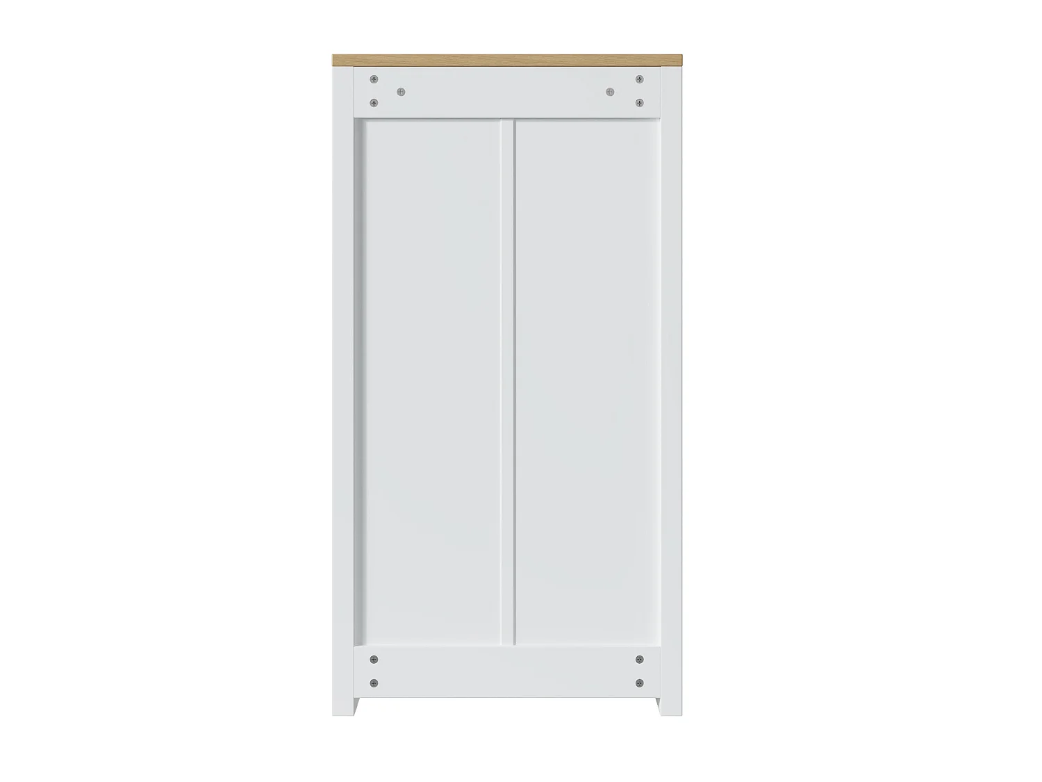 Scarpiera con cassetto e 2 ante a ribalta - Bianca 50 × 24 × 95 cm