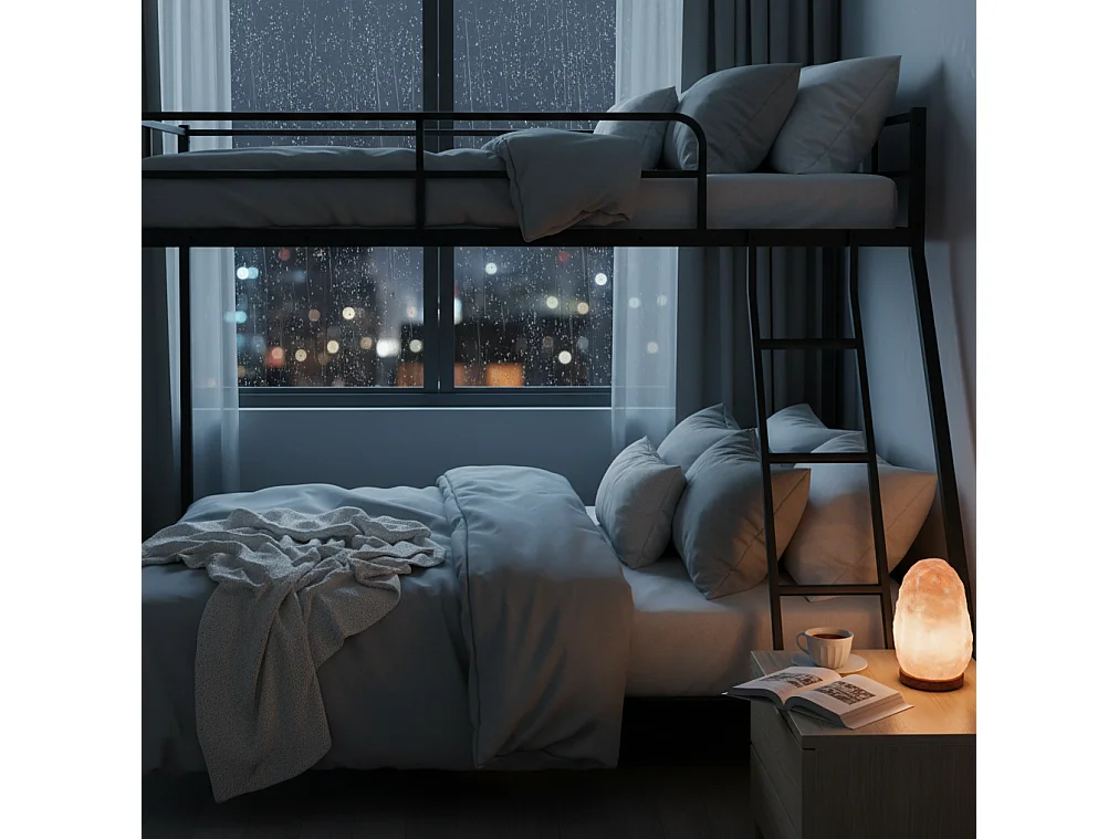 Lit superposé enfant 80 x 190 cm et 130 x 190 cm en métal avec échelle - Noir