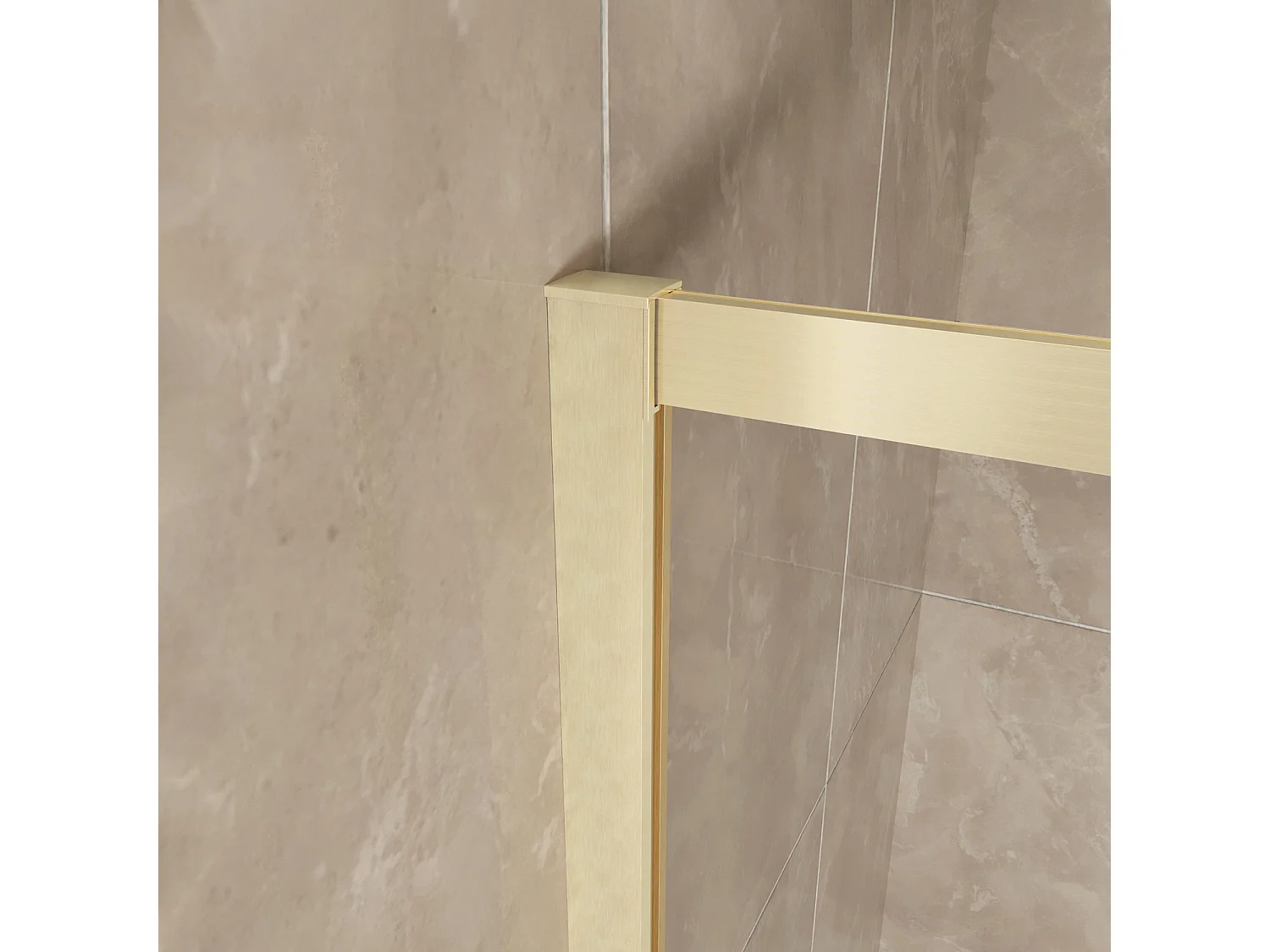 Box Doccia Semicircolare 90X90 cm H.190 Oro Spazzolato Porta Scorrevole Vetro 6 mm Trasparente Anticalcare, Piatto Doccia Bianco