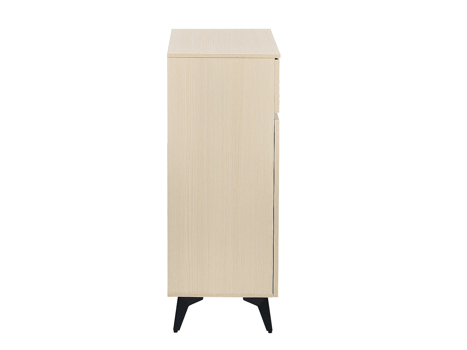 Schoenenkast 75x35x90 cm met 2 deuren en lade - Licht naturel