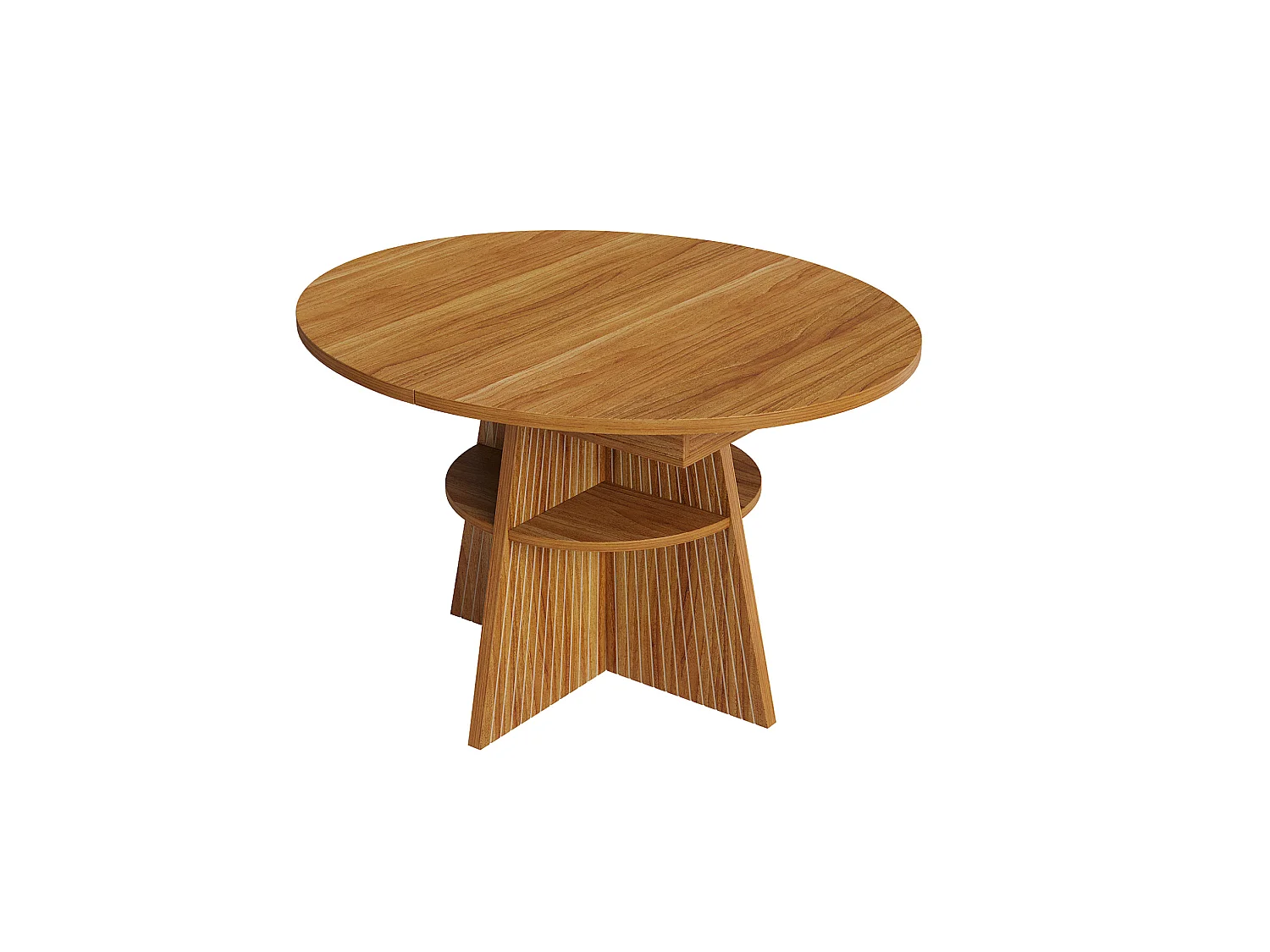 Tavolo da pranzo allungabile 110-150 x 110 cm - Marrone scuro con ripiani