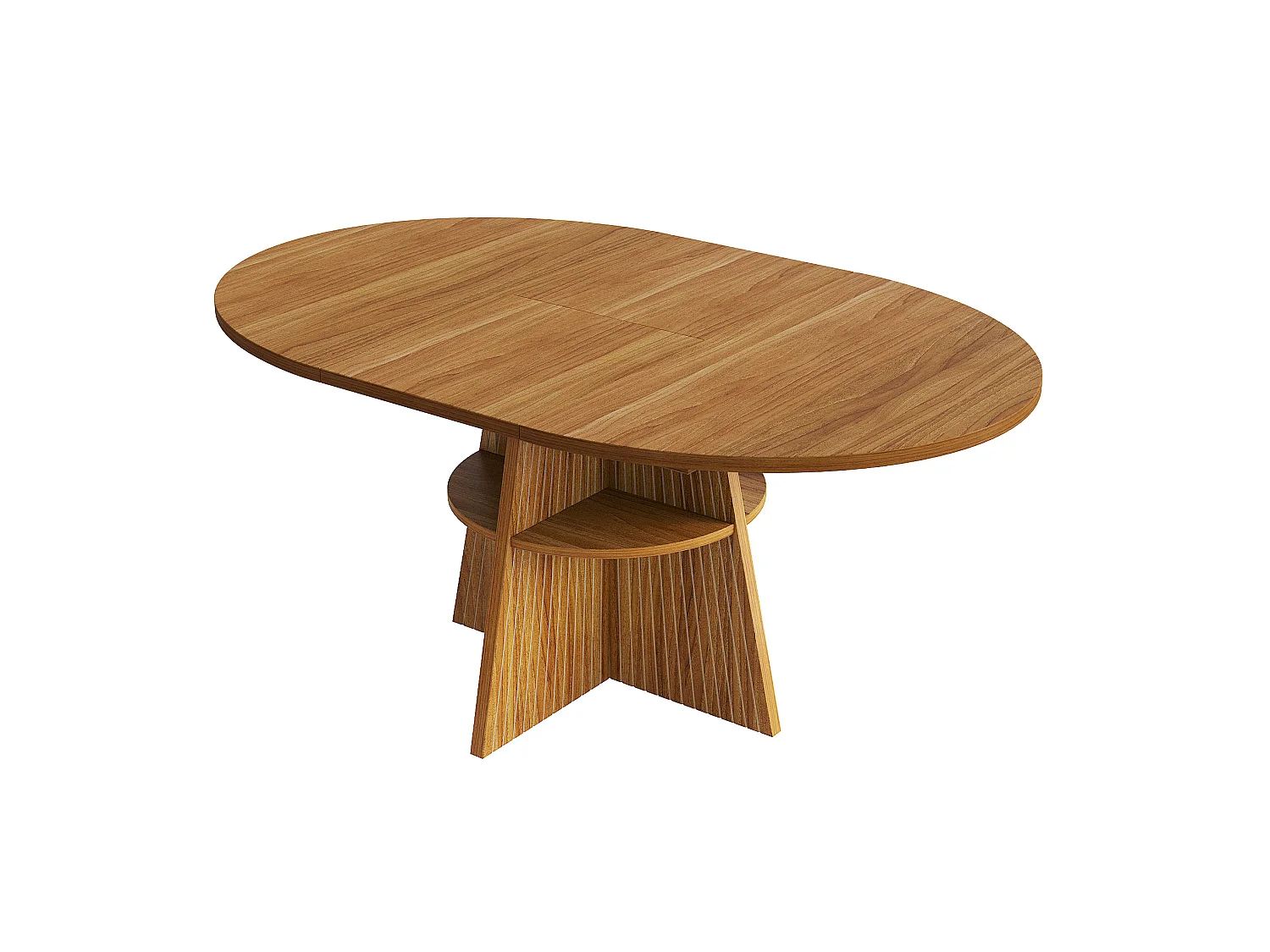 Tavolo da pranzo allungabile 110-150 x 110 cm - Marrone scuro con ripiani