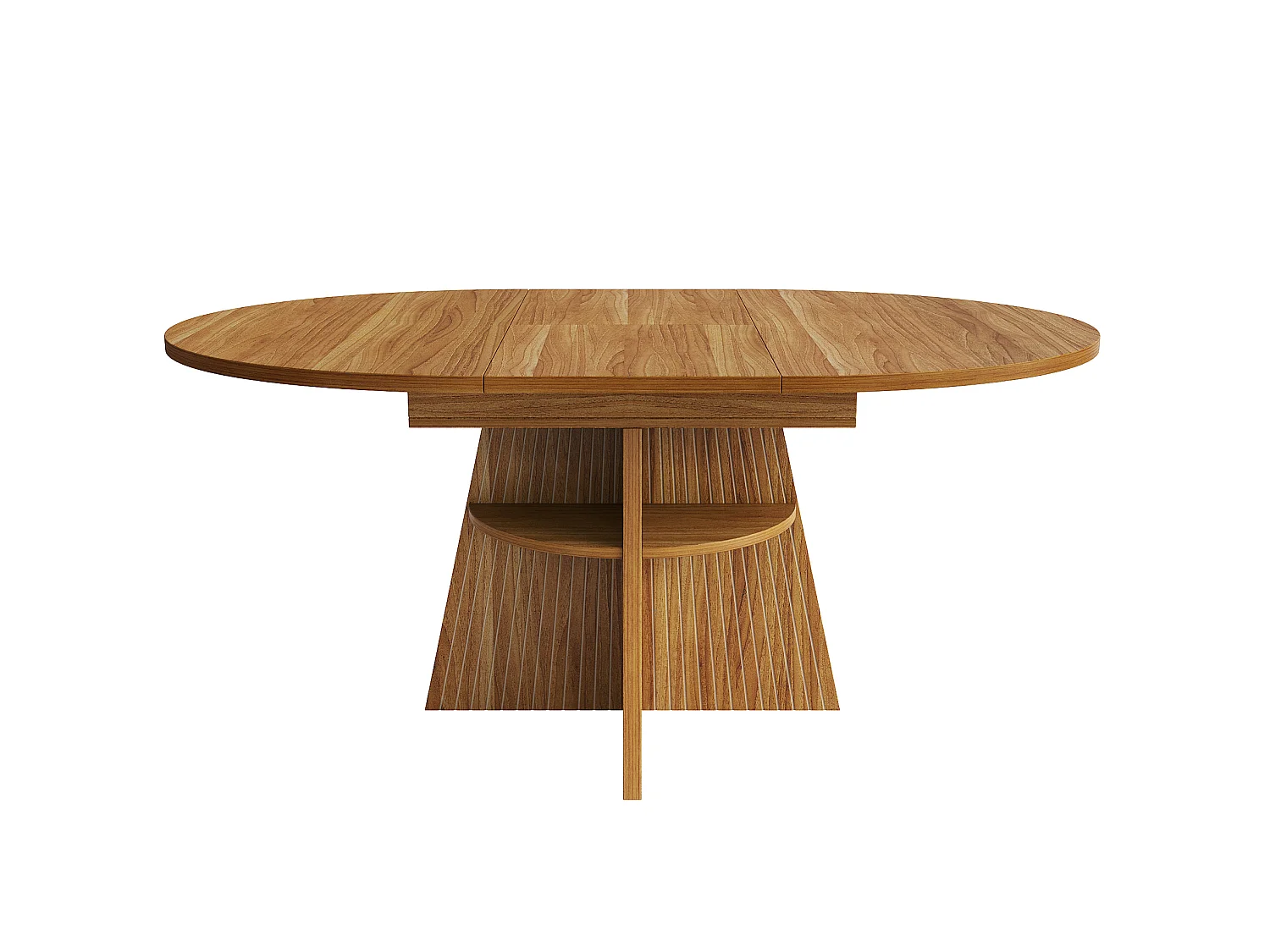 Tavolo da pranzo allungabile 110-150 x 110 cm - Marrone scuro con ripiani