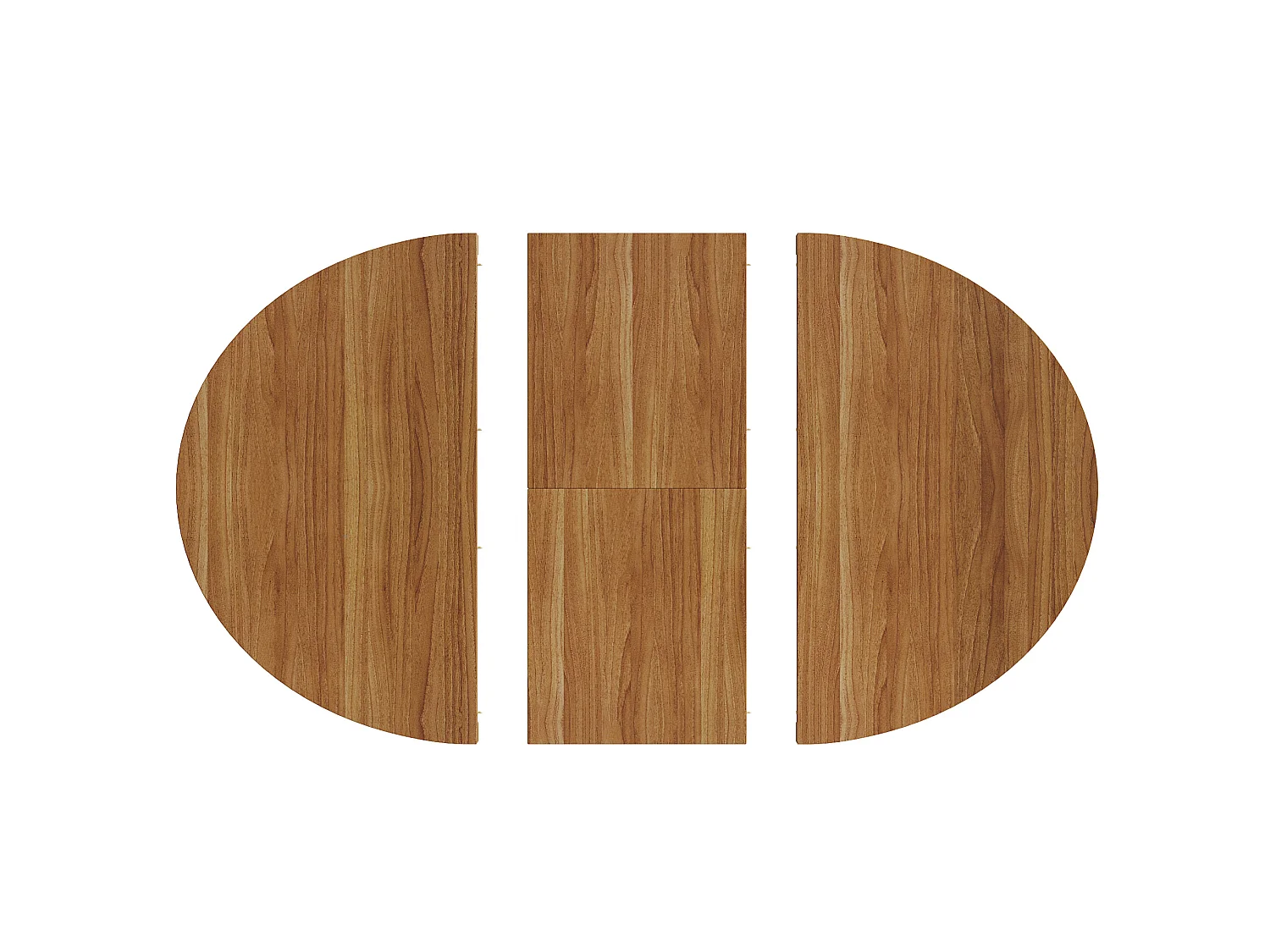 Tavolo da pranzo allungabile 110-150 x 110 cm - Marrone scuro con ripiani