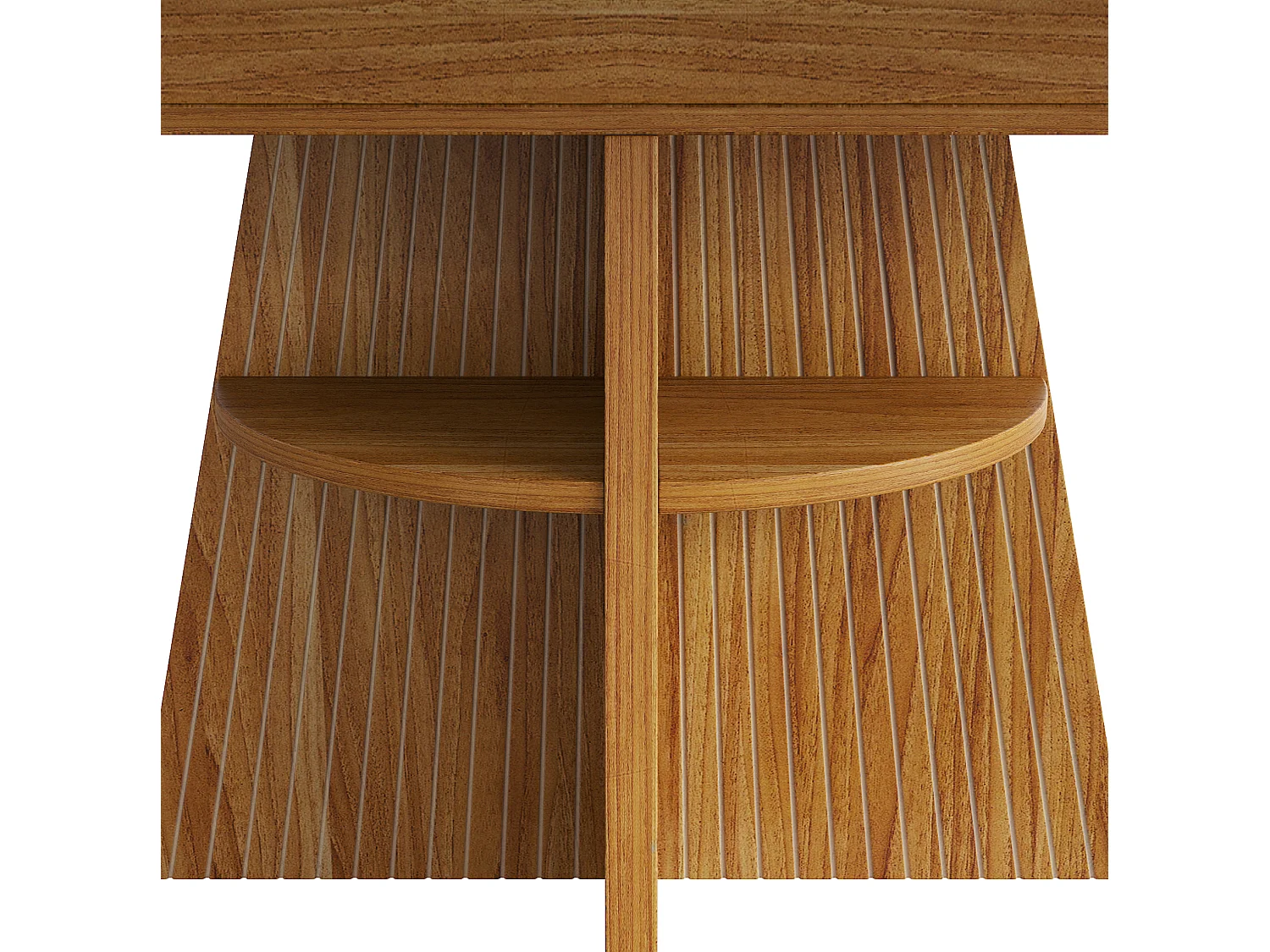 Tavolo da pranzo allungabile 110-150 x 110 cm - Marrone scuro con ripiani