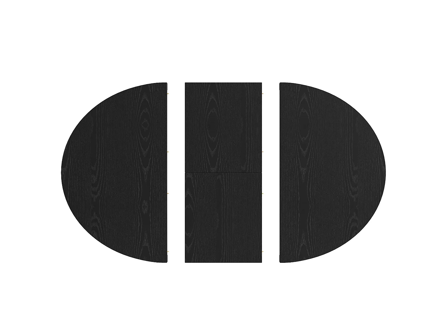 Tavolo da pranzo allungabile 110-150 x 110 cm - Nero con ripiani