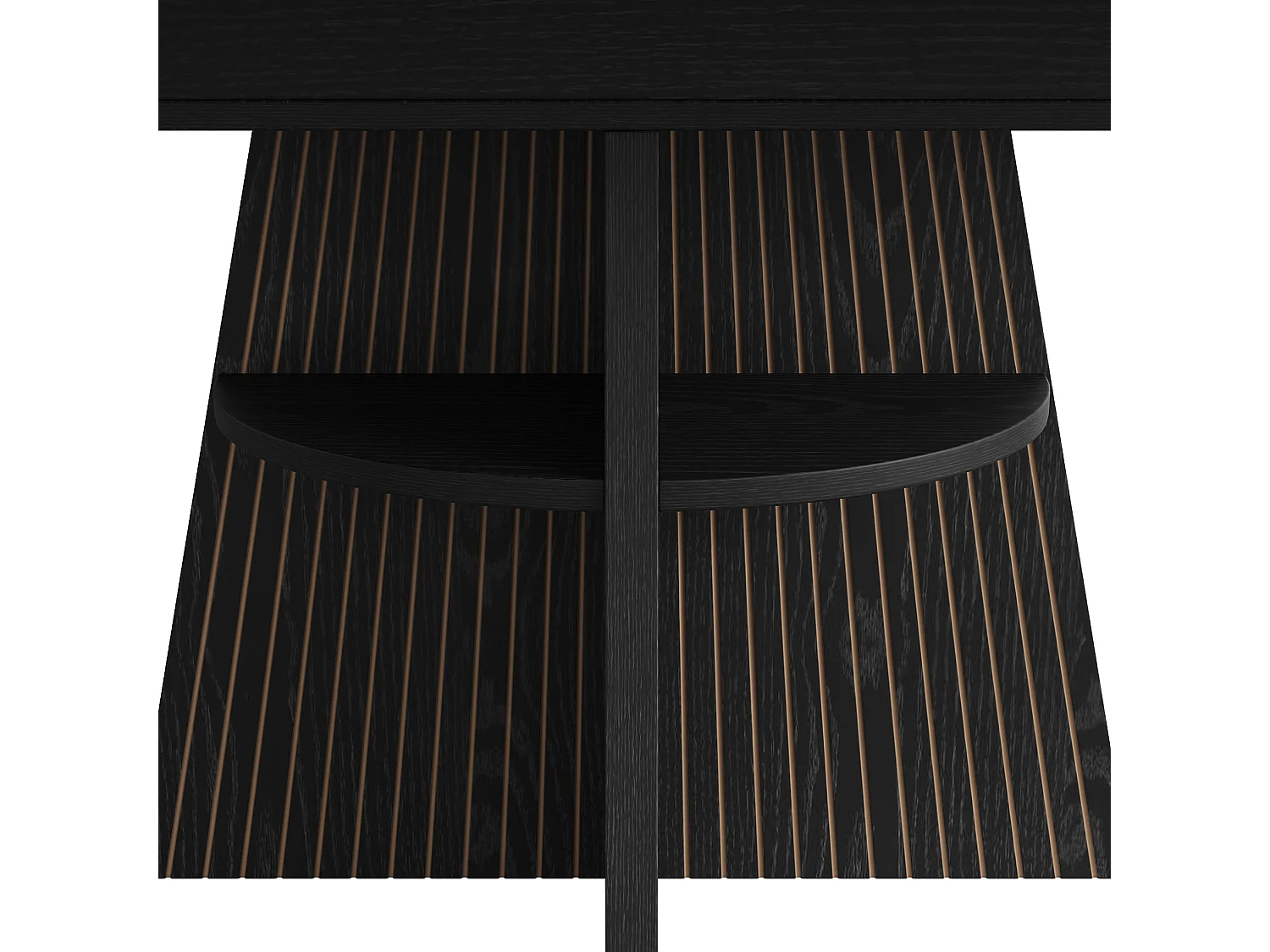 Tavolo da pranzo allungabile 110-150 x 110 cm - Nero con ripiani