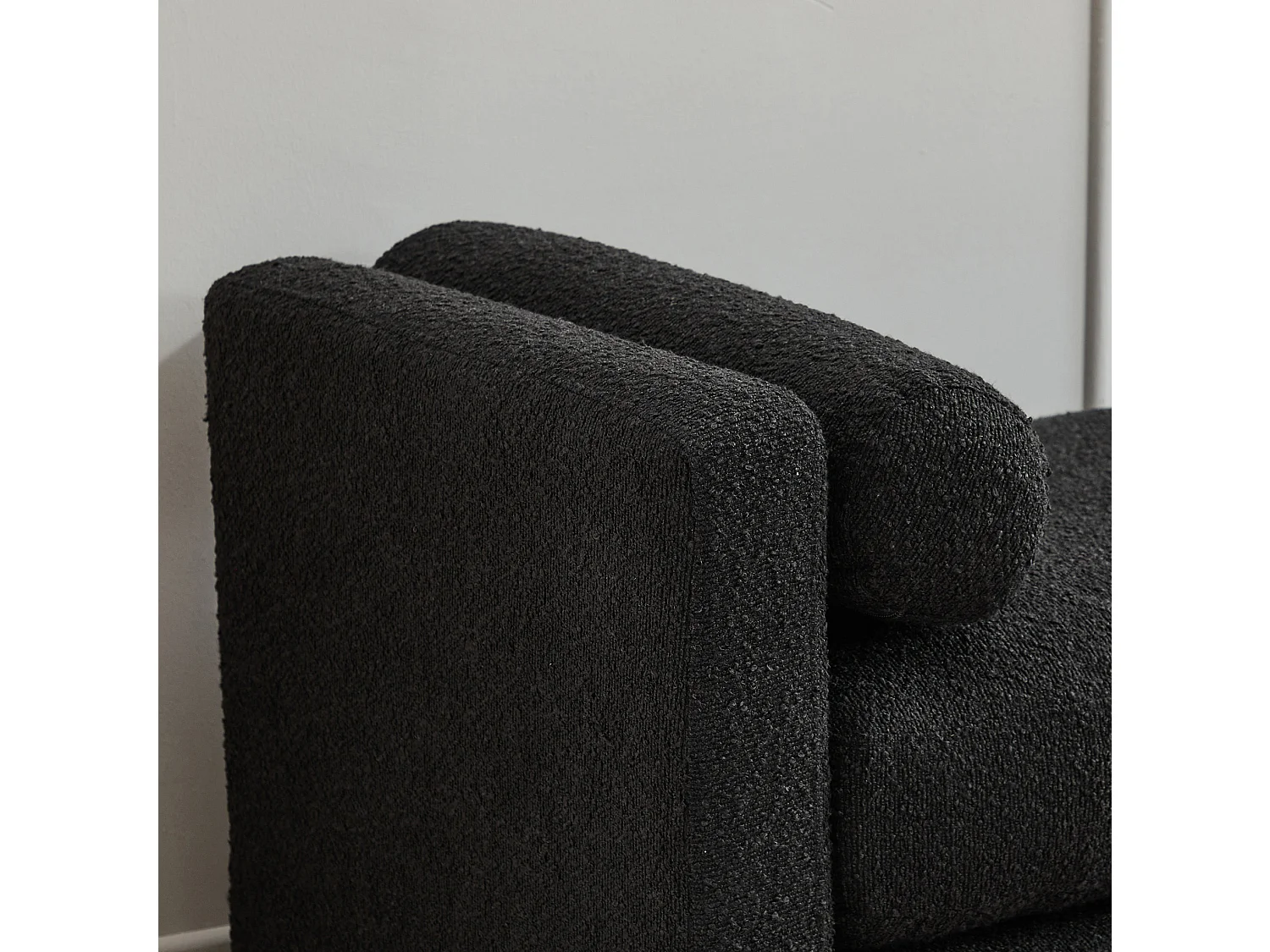 Banc d'entrée en bois et tissu avec 2 coussins - Noir 149x50x63.5 cm