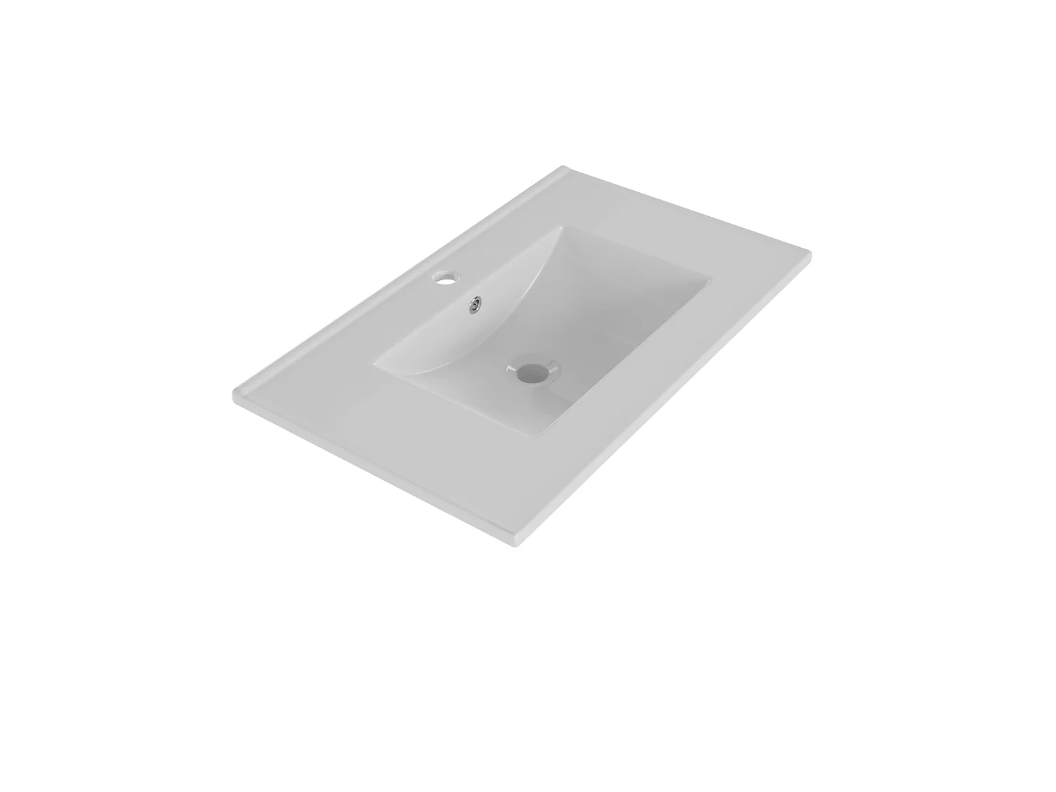 Mobile bagno a terra con lavabo singolo e colonna contenitore - Nero