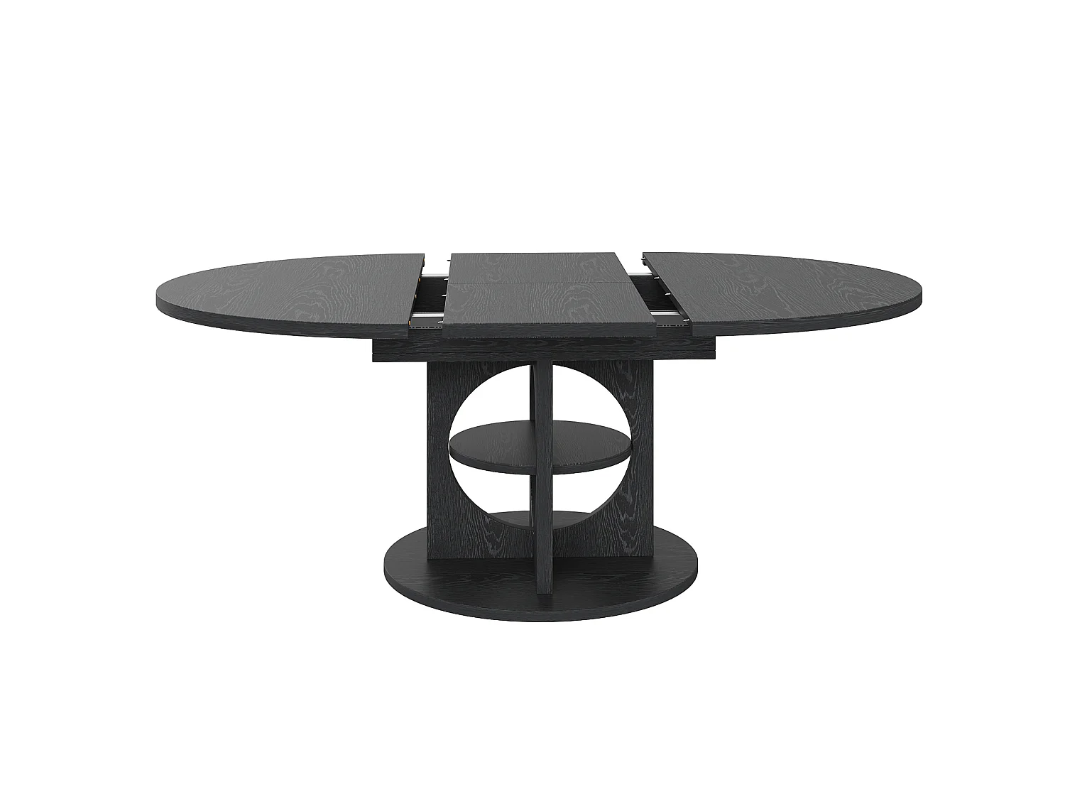Tavolo da pranzo allungabile 110-150 x 110 cm con contenitore - Nero