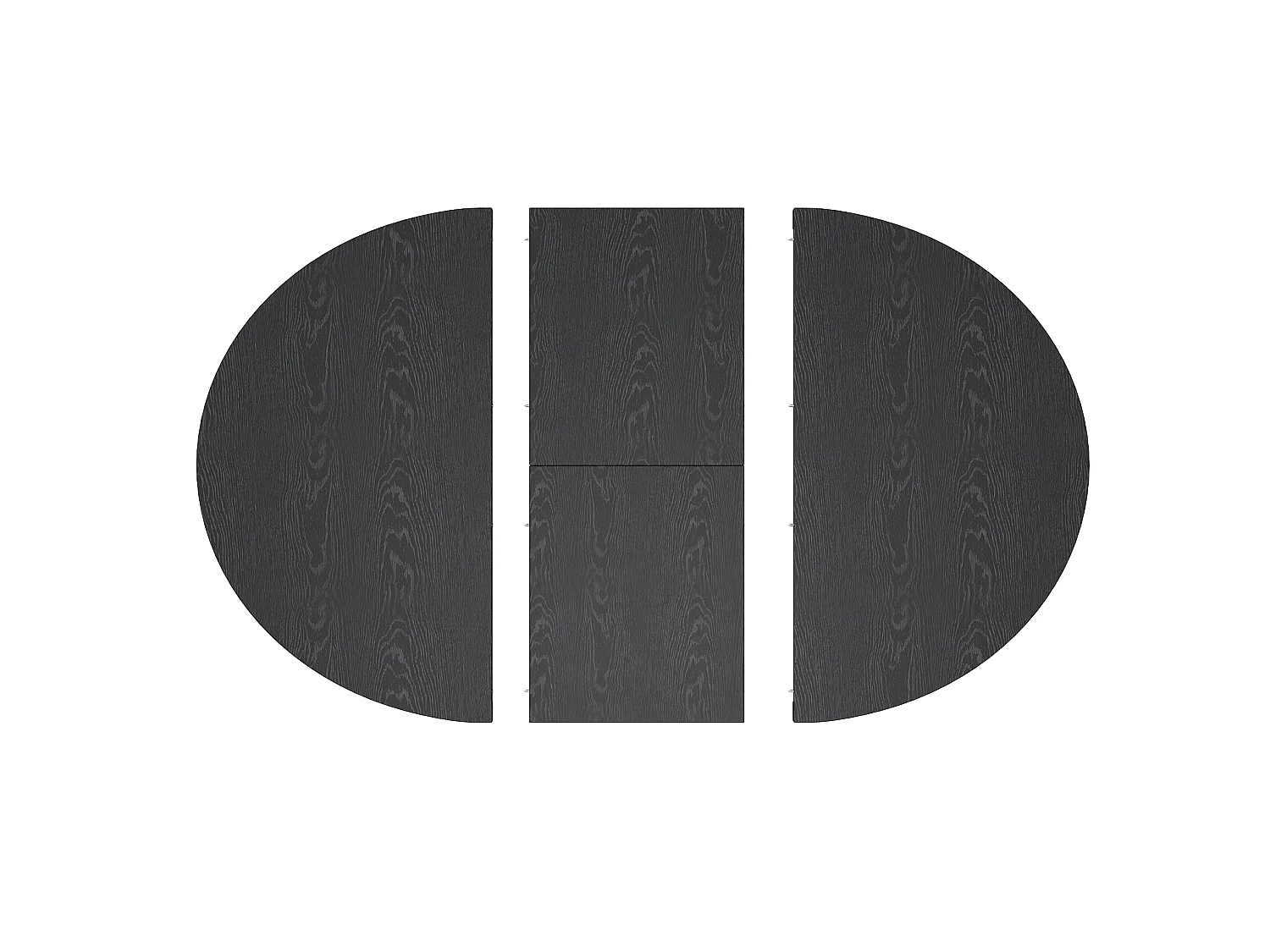 Tavolo da pranzo allungabile 110-150 x 110 cm con contenitore - Nero
