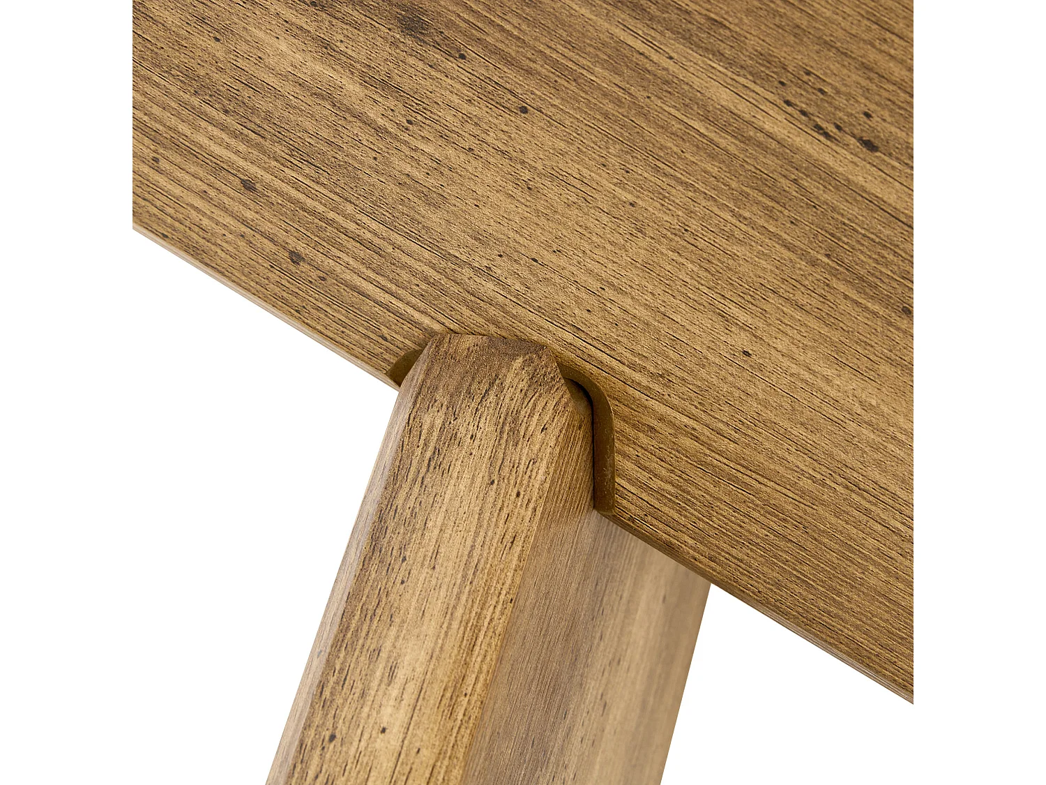 Ronde salontafel 79 cm in houtkleur - MDF en glas - Modern design