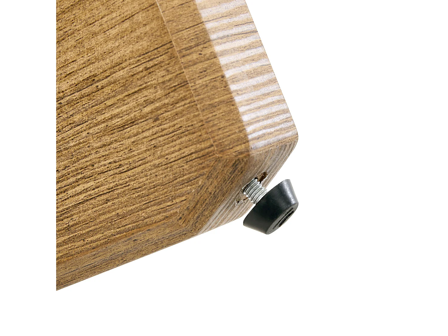 Ronde salontafel 79 cm in houtkleur - MDF en glas - Modern design